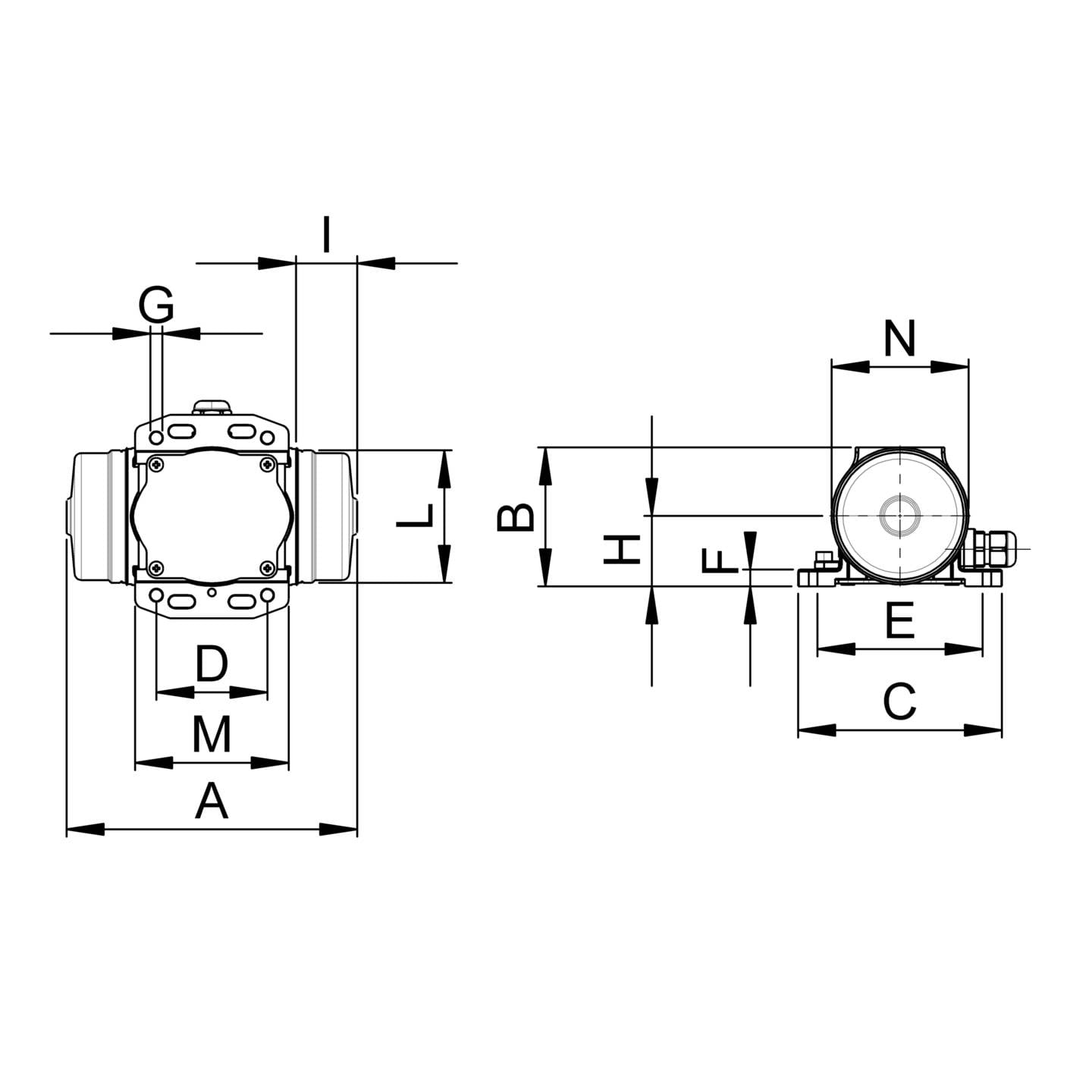 Netter Vibration Elektro-Vibrator NEA 504 230V 3000U/min 49N 0.024kW effizient - 4016138380668