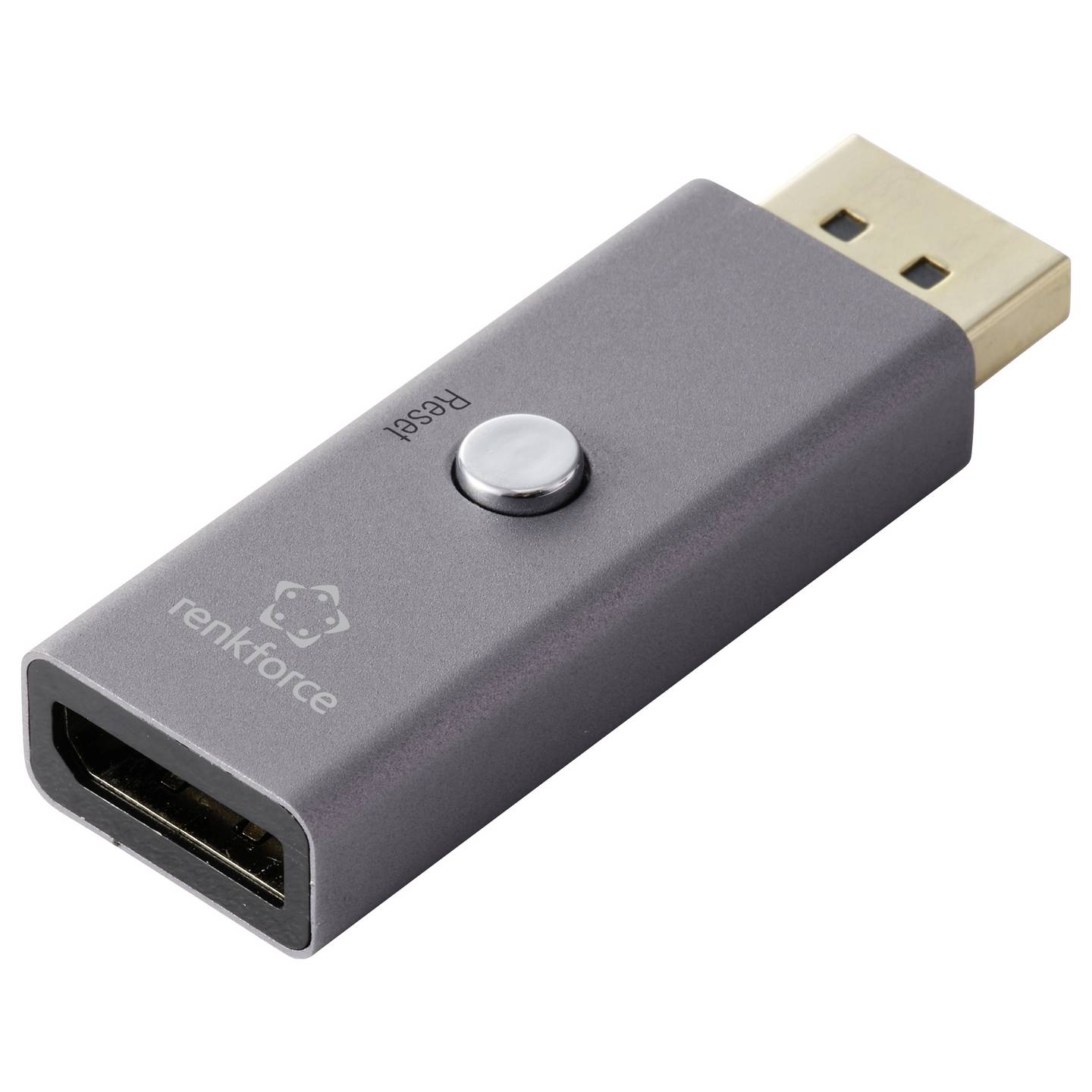 Renkforce EDID Emulator DisplayPort Adapter Monitor TV Headless Aluminium 8K UHD - 4064161488301