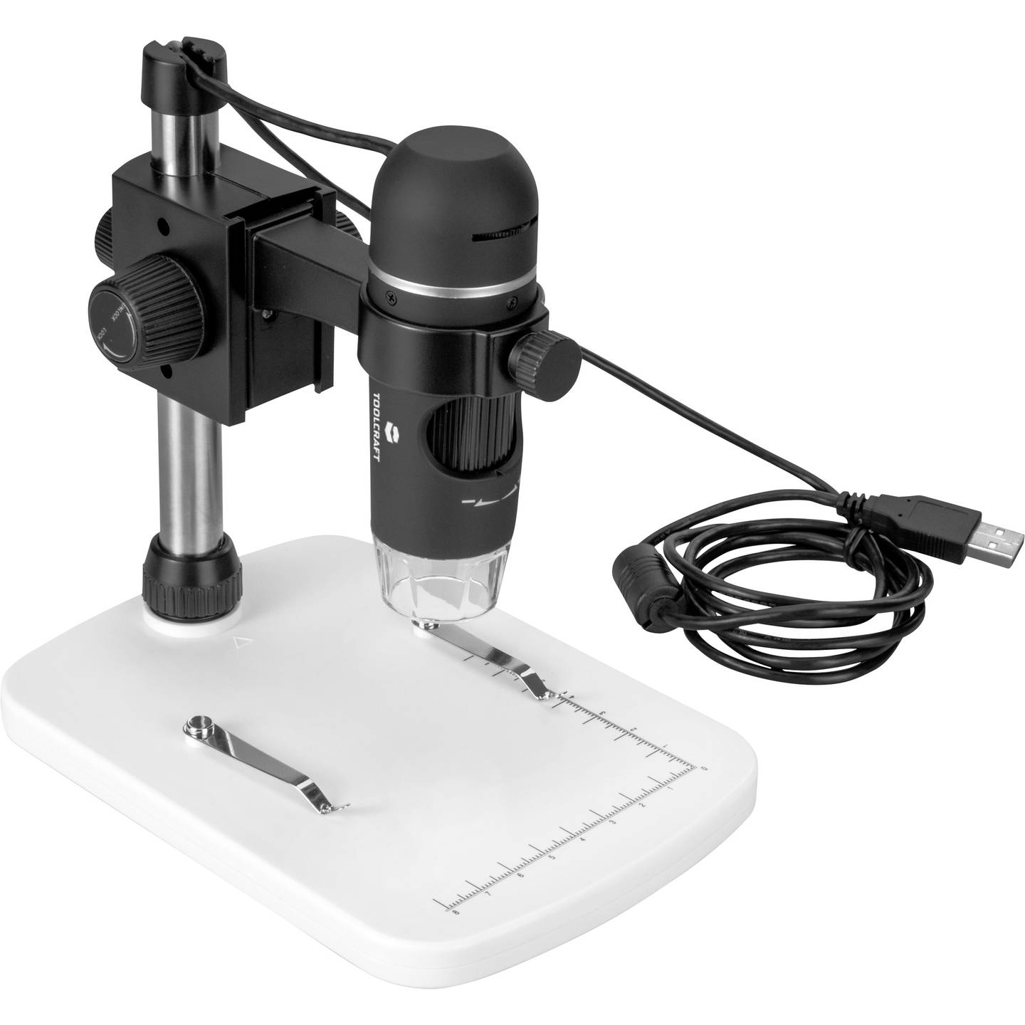 Toolcraft USB Mikroskop DigiMicro Profi 5 Megapixel 150x Vergrößerung mit LEDs - 4053199557134