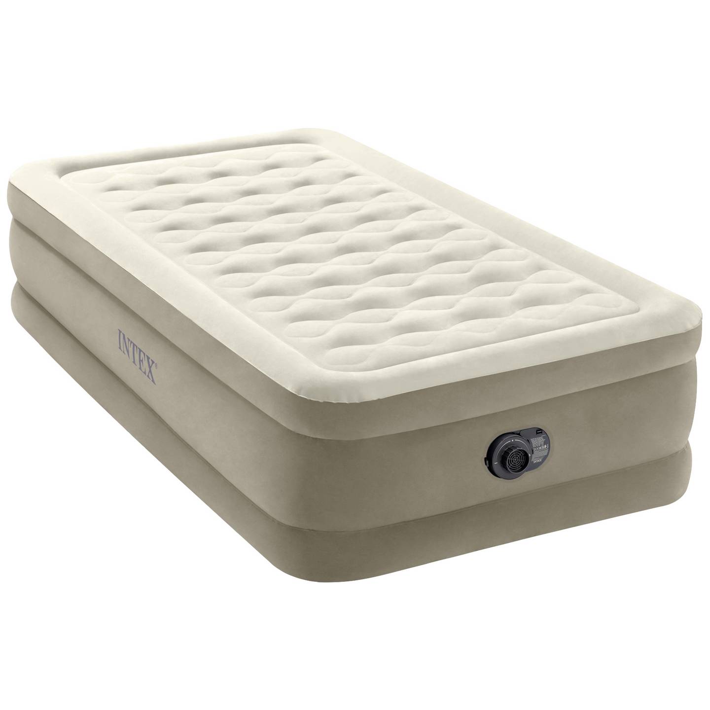 Intex Luftbett DuraBeam UltraPlush Twin Luftmatratze Luft Bett 220V Pumpe Braun - 6941057422978
