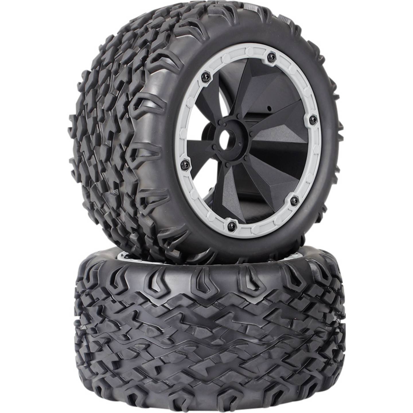 Reely 1:8 Monstertruck Reifen Schwarz-Grau 2 St. für Offroad-Fahrten - 4053199995448