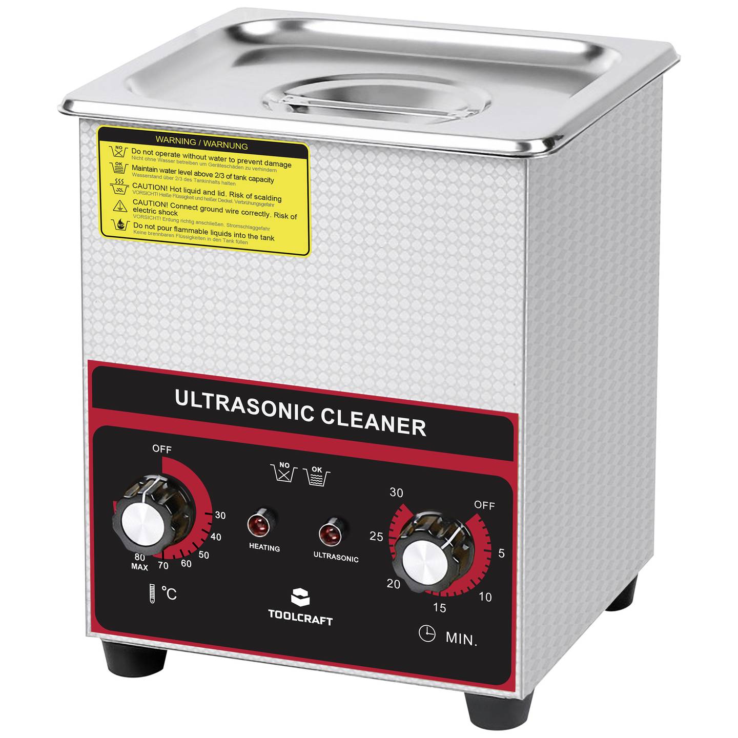 Toolcraft Ultraschallreiniger USC-200 Schmuckreiniger Heizung 160W Edelstahlkorb - 4064161294117
