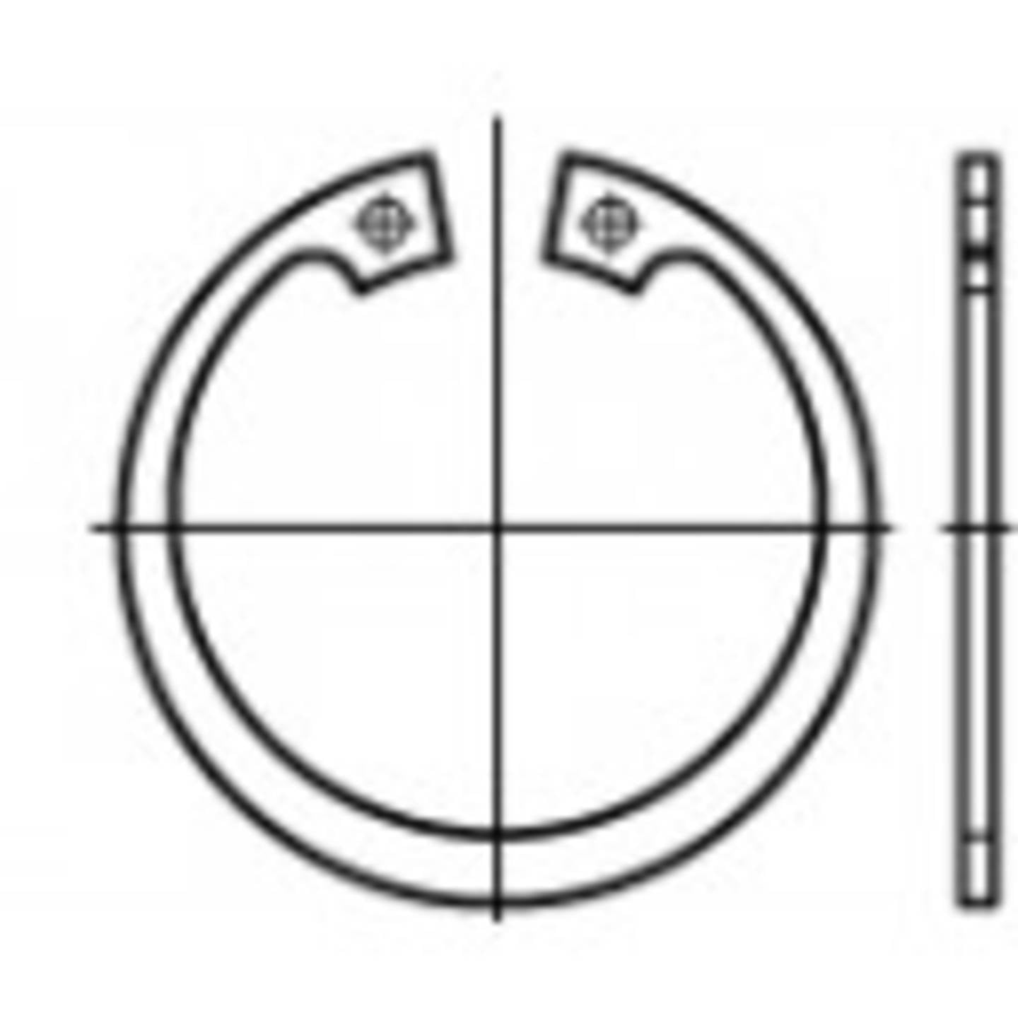 Toolcraft Sicherungsring Federstahl DIN 472 20mm 33,4mm 200 Stück stabil - 4053199033850