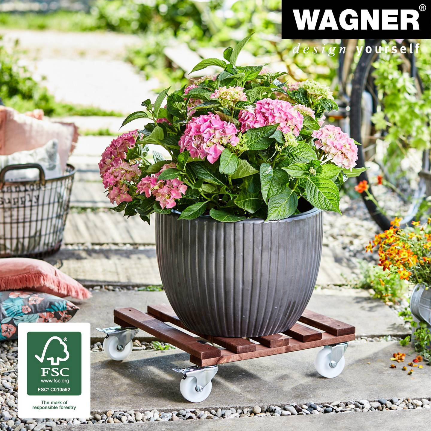 Wagner Multiroller GIGANT Tragkraft 25kg 45x45cm Multifunktionalers Rollbrett - 4001073033359