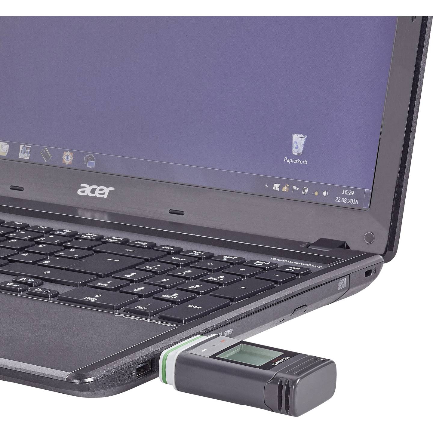 VOLTCRAFT Temperatur-Datenlogger DL-210TH Luftfeuchte-Logger IP65 USB - 4016139081281
