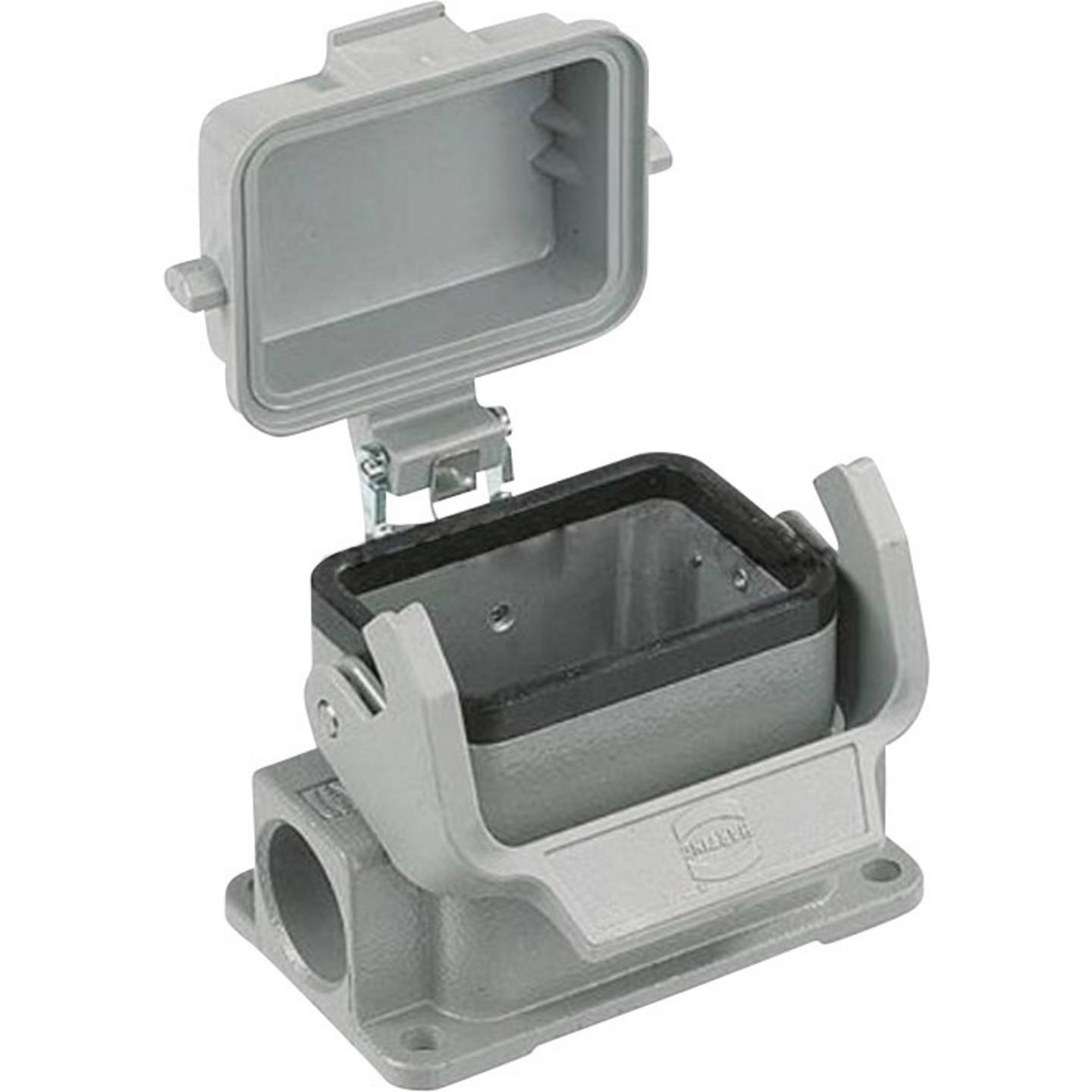 HARTING Sockelgehäuse Gehäuse Han 6B Kabelausgang seitlich IP65 Klappdeckel - 2050000532863