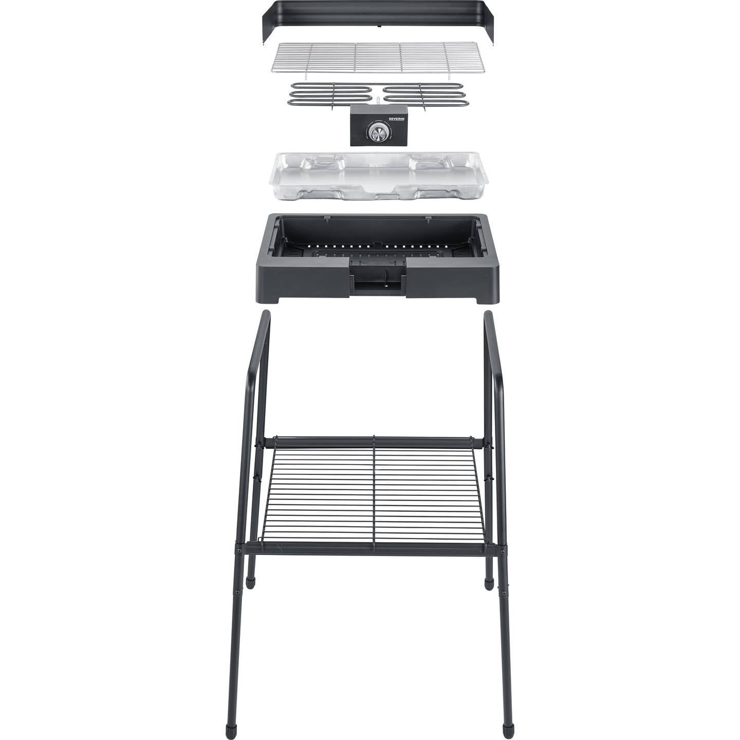 Severin Elektro Tischgrill PG 8566 Grillgerät mit Kontrollleuchte schwarz 2200W - 4008146040092