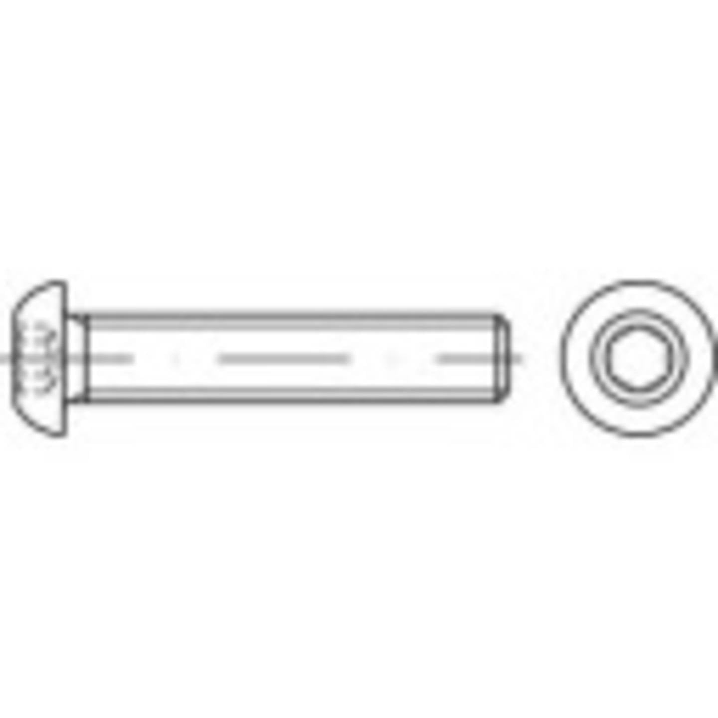 Toolcraft Linsenschraube M4 10mm Edelstahl A2 500 Stück Innensechskant Schrauben - 4053199653638