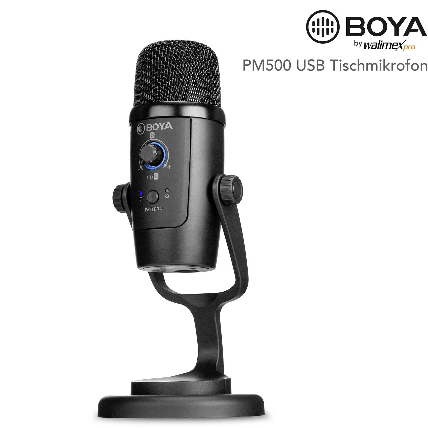 BOYA USB-Mikrofon PM500 Standmikrofon Kabelgebunden Nierencharakteristik - 4056929230857