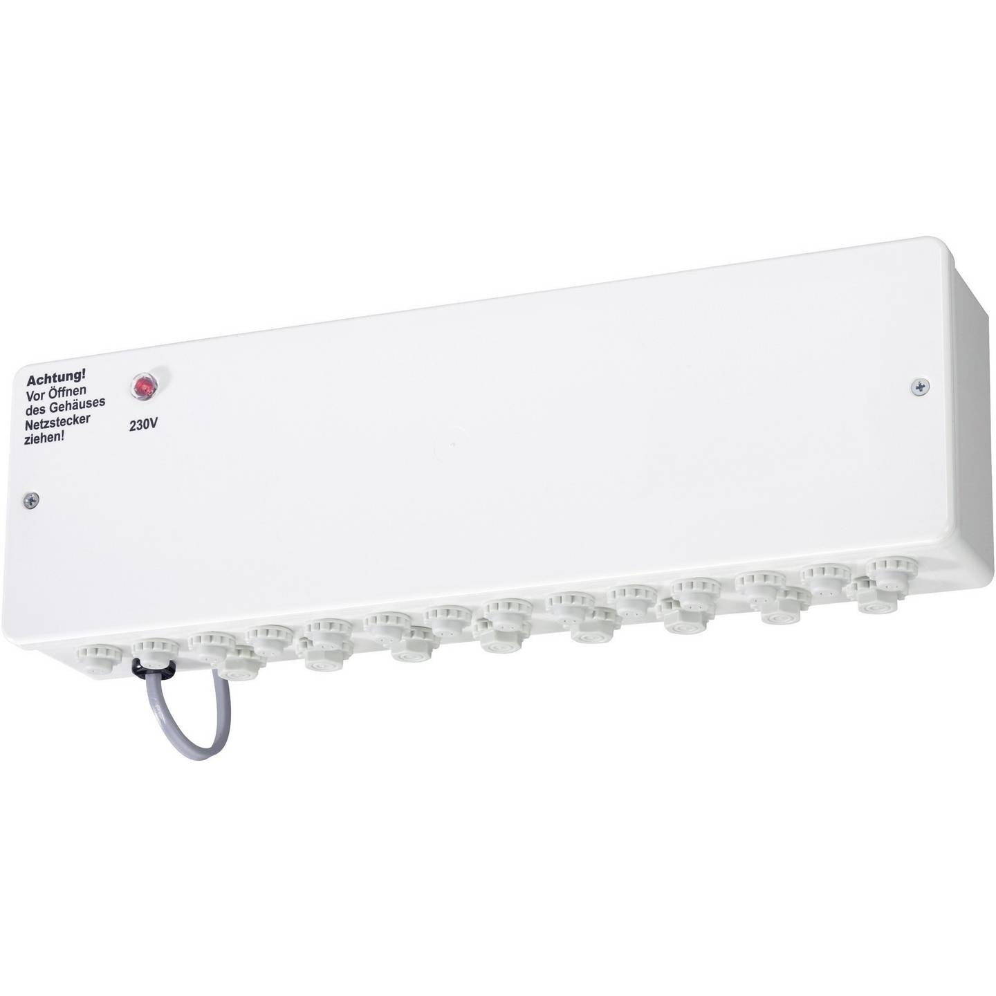 Eberle Klemmleiste Aufputz 230V Heizungssteuerung 6 Zonen IP43 31x9x6,5cm weiß - 4017254146671