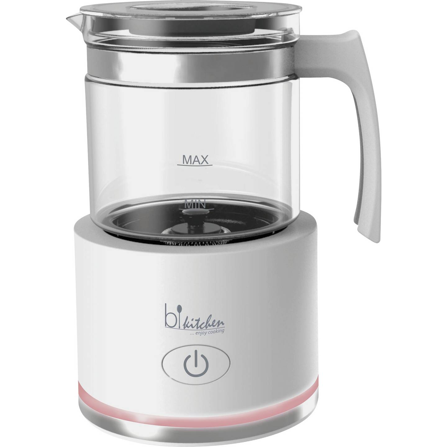 BiKitchen Milchaufschäumer 250ml 600W Weiß für cremigen Kaffee 454003 - 9004489540034