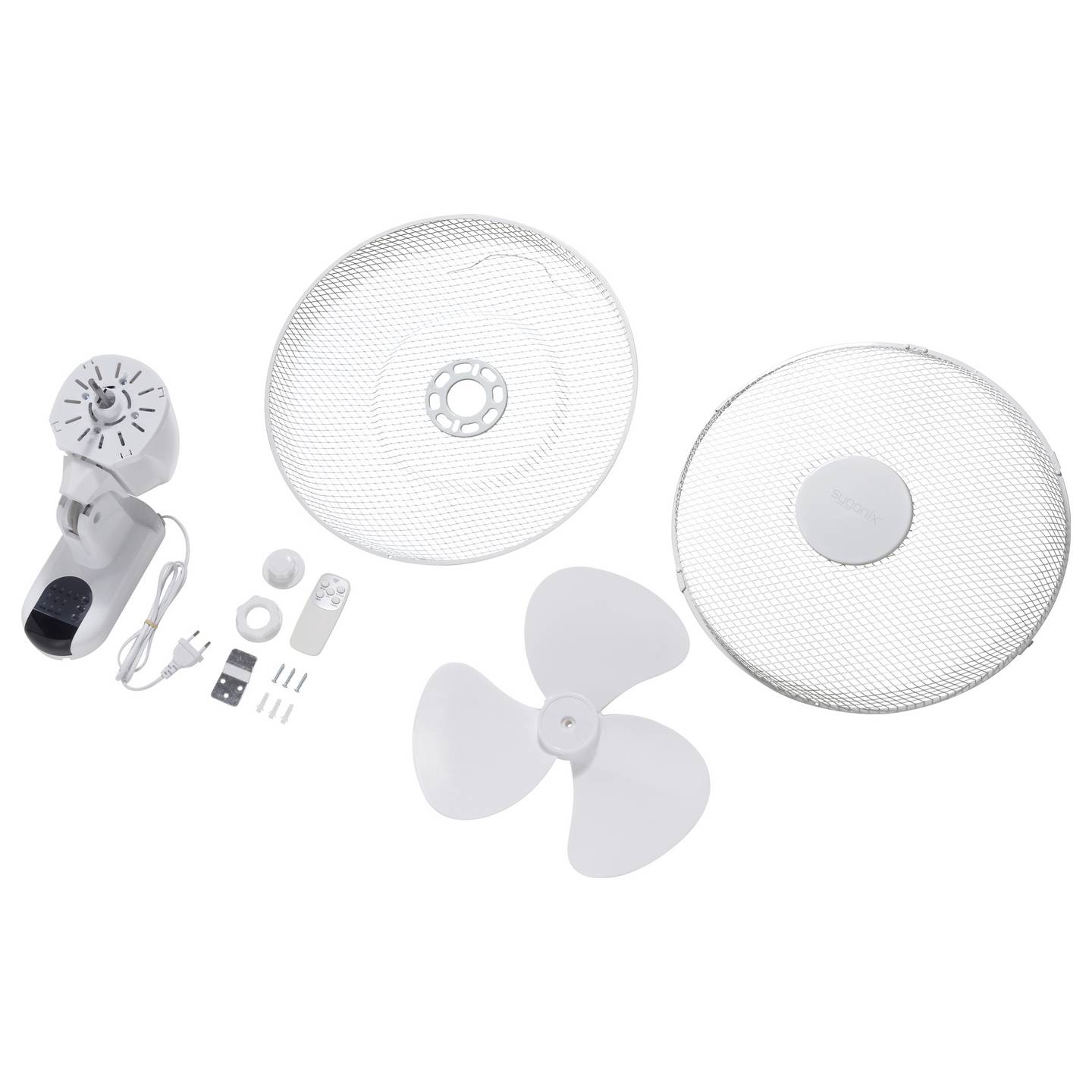 Sygonix Wandventilator Wandlüfter 45W 3-stufige Luftzirkulation Weiß Ø430mm - 4064161389387