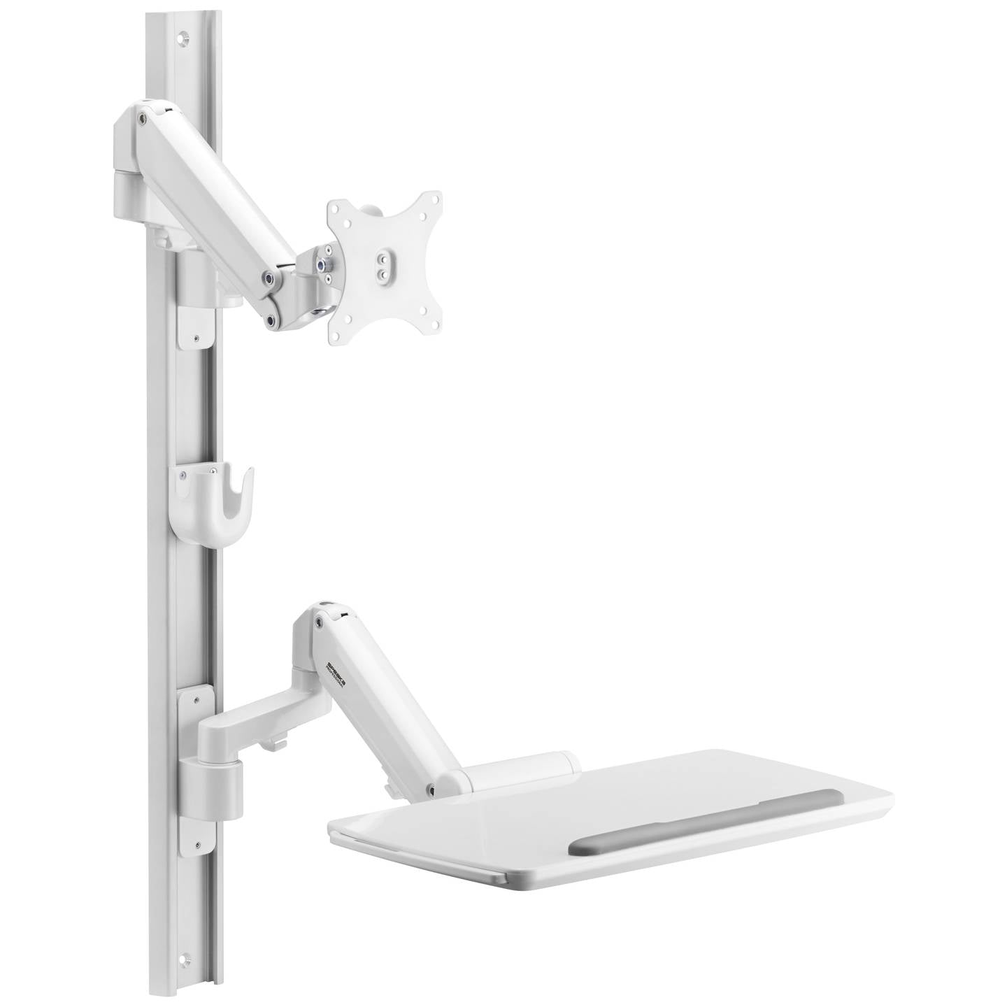 SpeaKa Professional Monitor-Wandhalterung höhenverstellbar mit Tastaturablage - 4064161306056