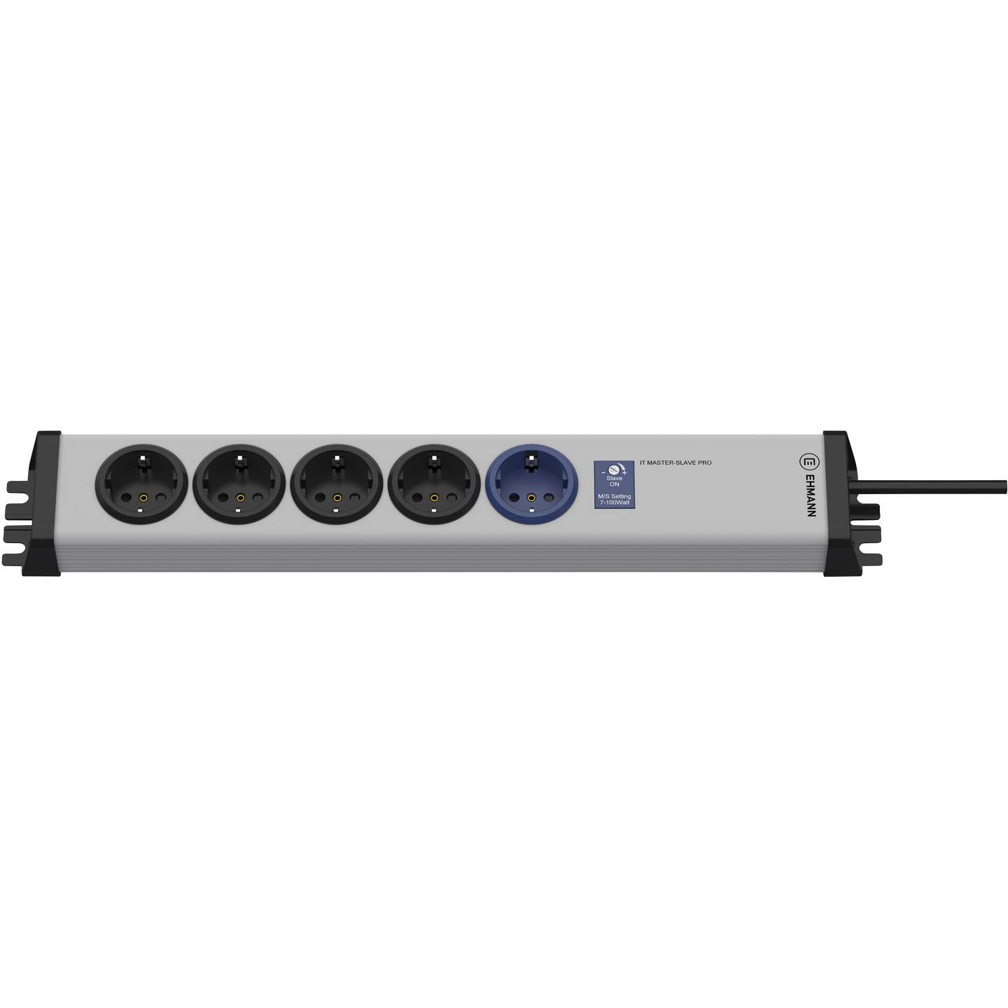 Ehmann Master/Slave-Steckdosenleiste 5-fach Grau Schwarz 1,5m IP20 - 4012096007487