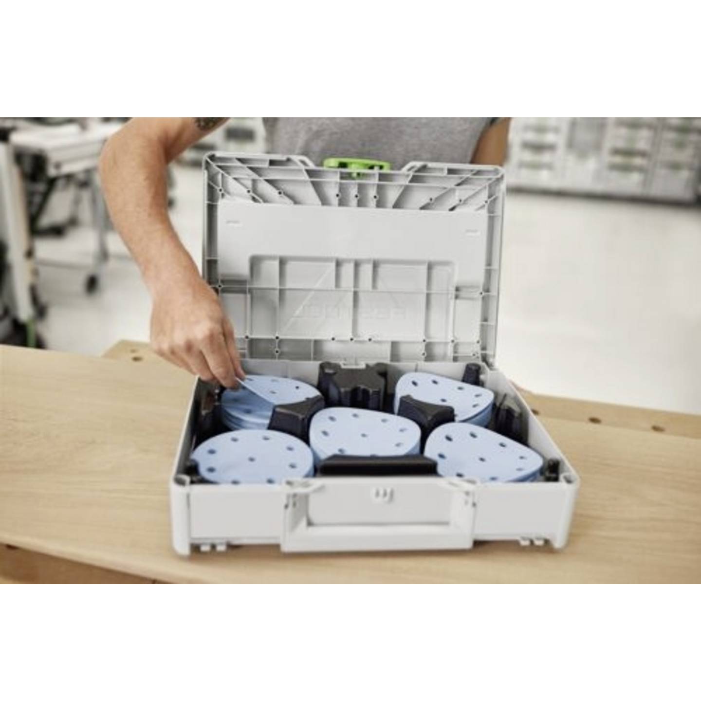 Festool Schleifmittel Schleifscheiben-Box Granat D125 GR Systainer SYS3 M 112 - 4014549440612
