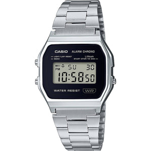 B-Ware Casio Armbanduhr A158WEA-1AEF Digitaluhr Edelstahlarmband silber 48g