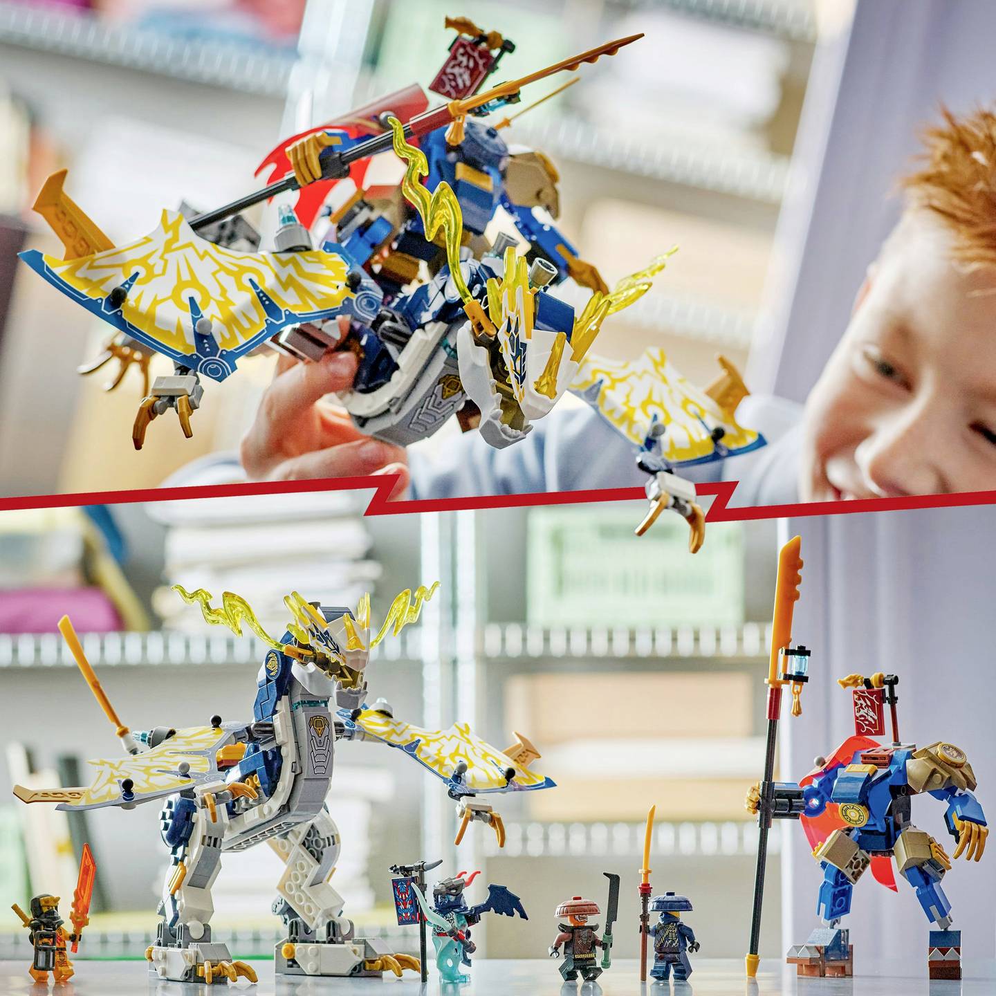 LEGO NINJAGO Spielzeugmech Roboter Drache Rogues Mech Drachenreiter Ninja Set - 5702017929194
