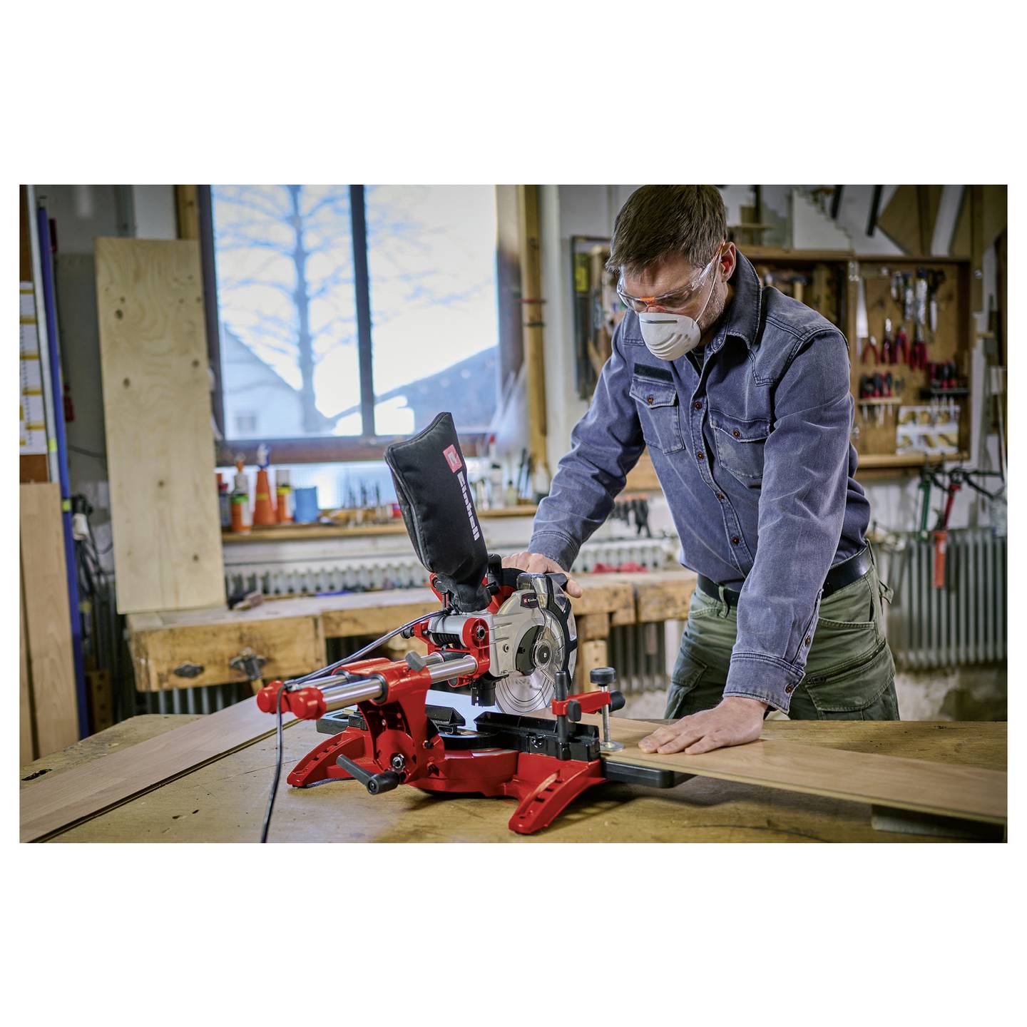 Einhell Zug-Kapp-Gehrungssäge TC-SM 2131/2 Dual 1500W 210mm präzise Sägewerkzeug - 4006825644883