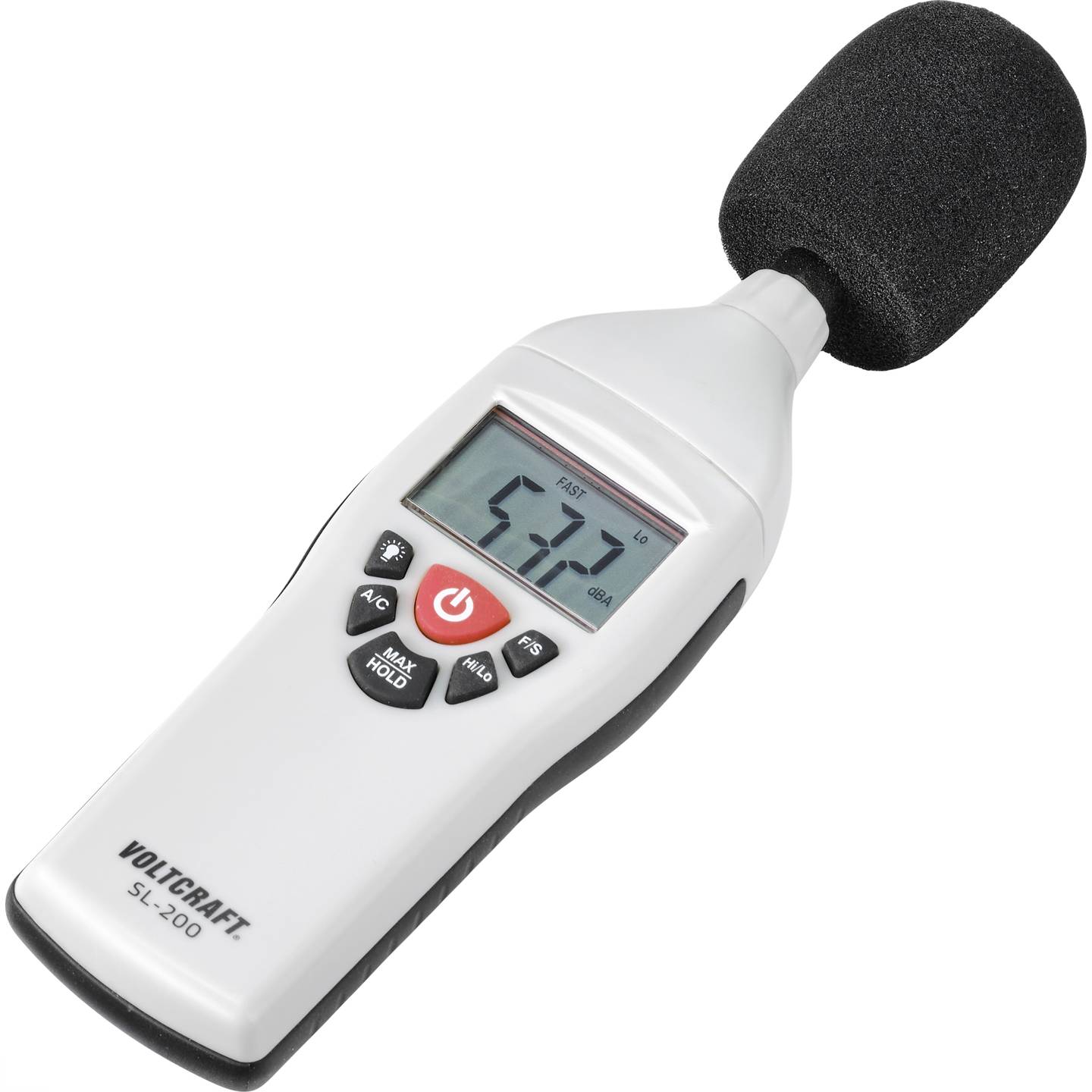 Voltcraft SL-200 Schallpegelmessgerät digital 30-130 dB 31.5-8 kHz Windschutz - 4016138519730