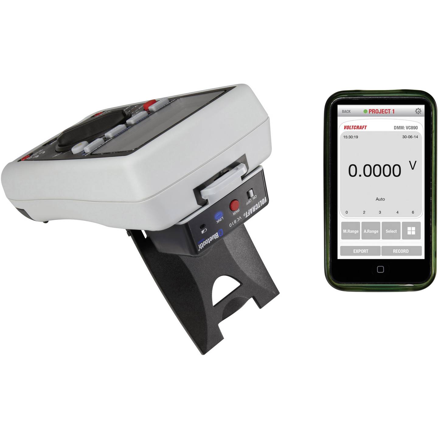 Voltcraft Bluetooth-Adapter VC810 für VC-800-Serie kabellose Verbindung 55g - 4016138924824