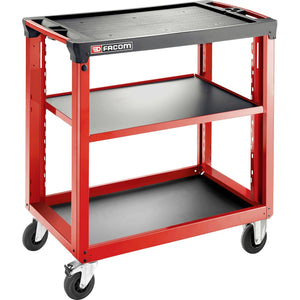 B-Ware Facom ROLL.UC3SM4 Beistelltisch 3 Ebenen 250 kg Tragkraft Rot Schwarz