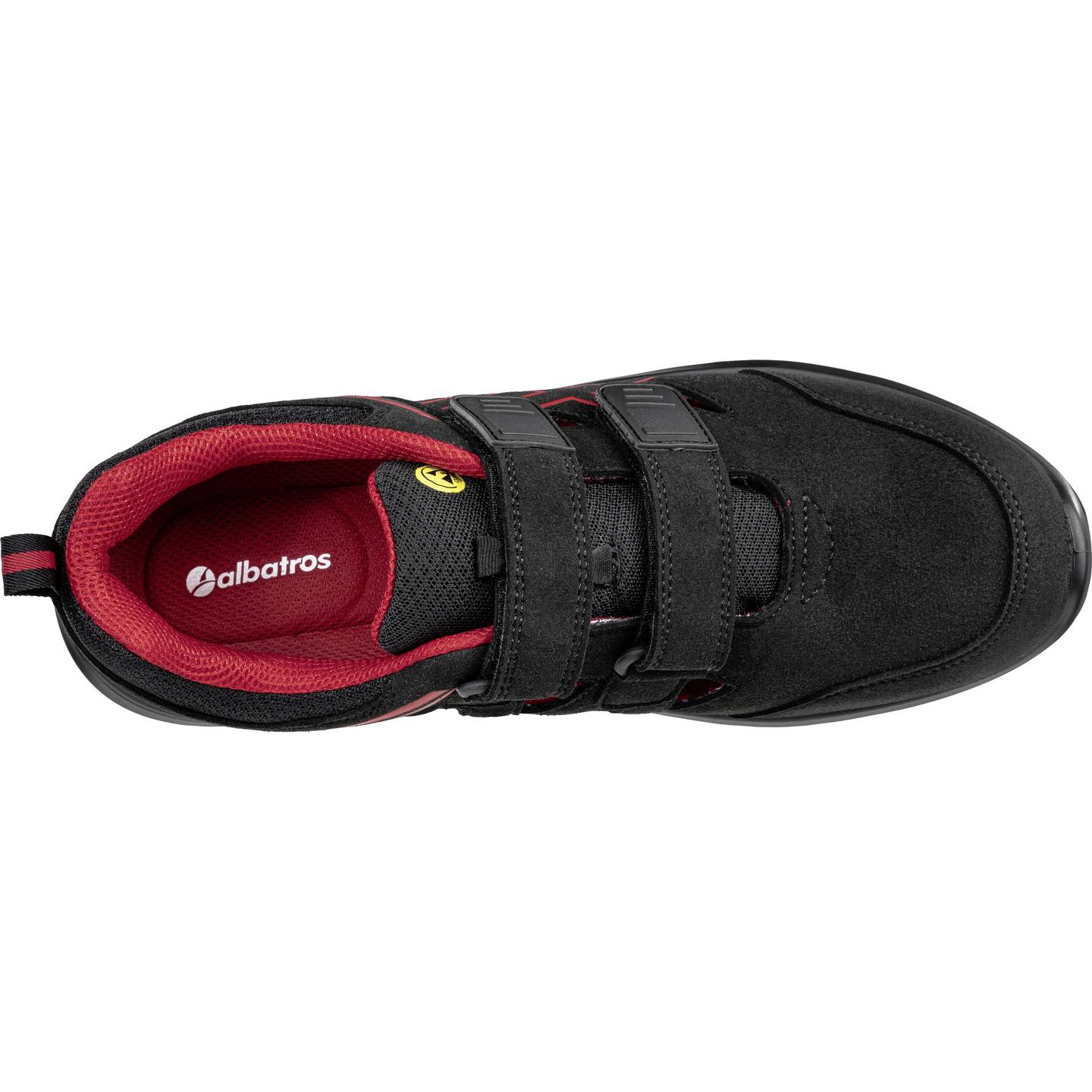 Albatros Sicherheitssandale S1 CLIFTON AIR LOW ESD SRC schwarz rot Größe 44 - 4051428098168