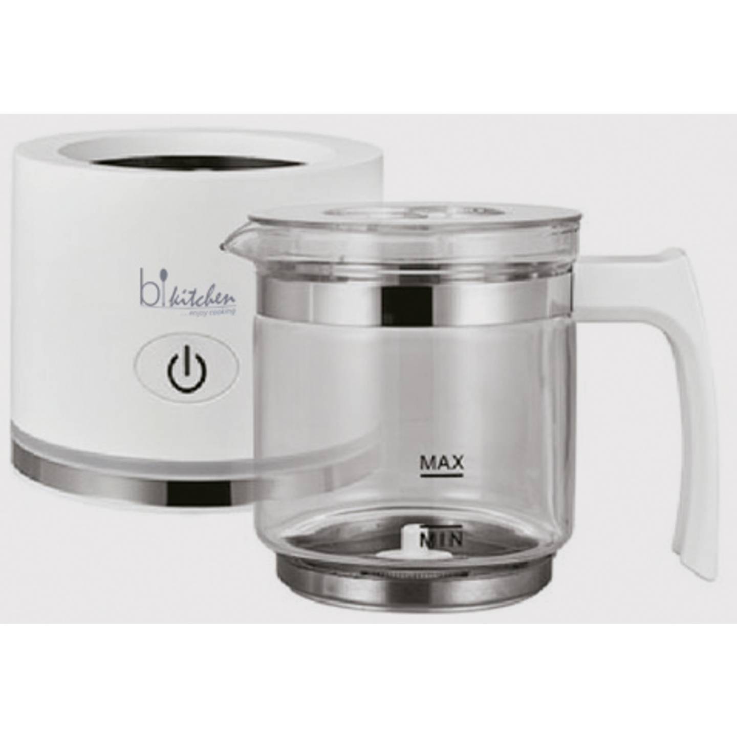 BiKitchen Milchaufschäumer 250ml 600W Weiß für cremigen Kaffee 454003 - 9004489540034