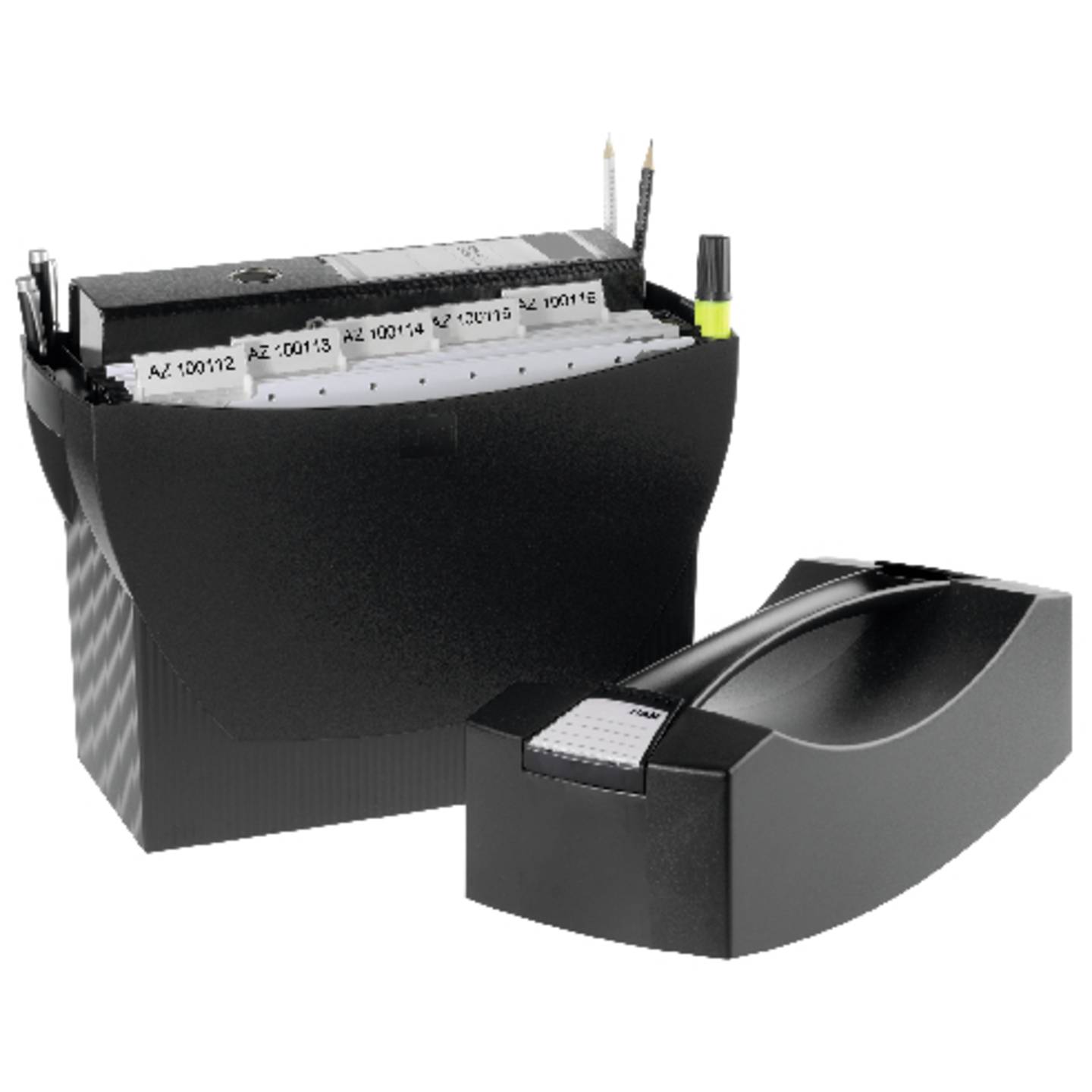 Han Hängemappenbox SWING-PLUS KARMA 19018-13 Öko-Schwarz mit Köcher 397x154mm - 4012473121126