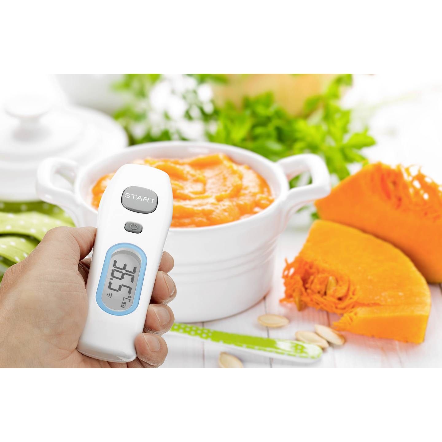 TFA Dostmann Infrarot Fieberthermometer Berührungslos Fieberalarm 1 Sekunde weiß - 4009816036117