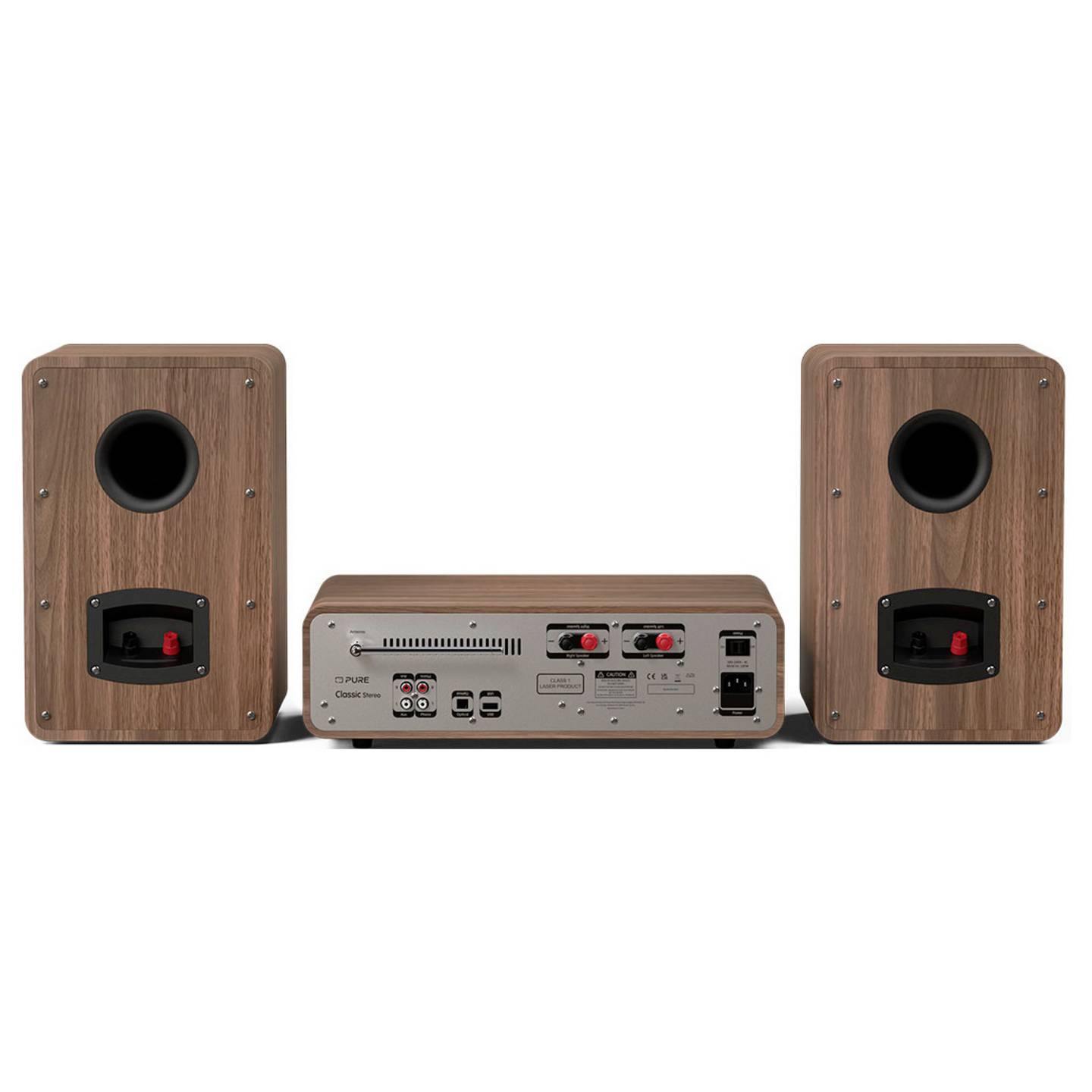 Pure Retro Stereoanlage Schwarz Walnuss DAB Bluetooth 50W Heim-Audio-Mikrosystem - 0759454301309