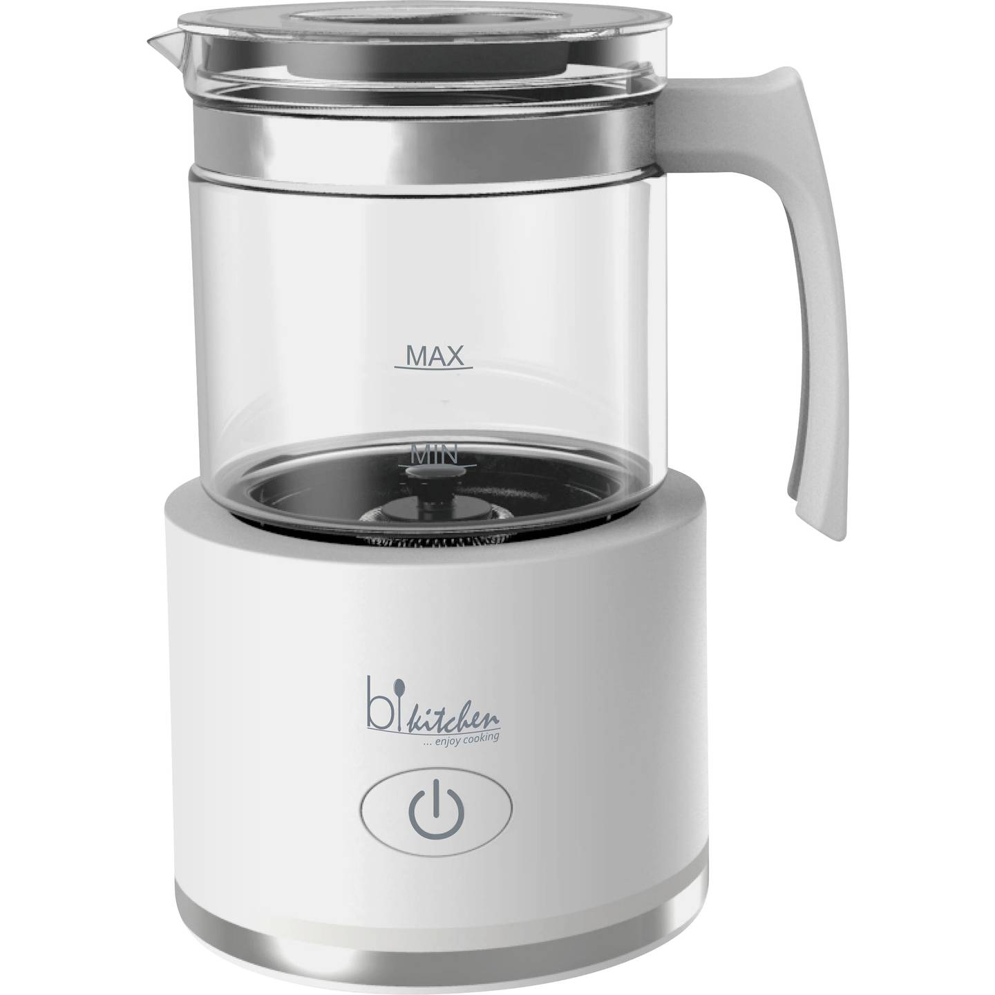 BiKitchen Milchaufschäumer 250ml 600W Weiß für cremigen Kaffee 454003 - 9004489540034