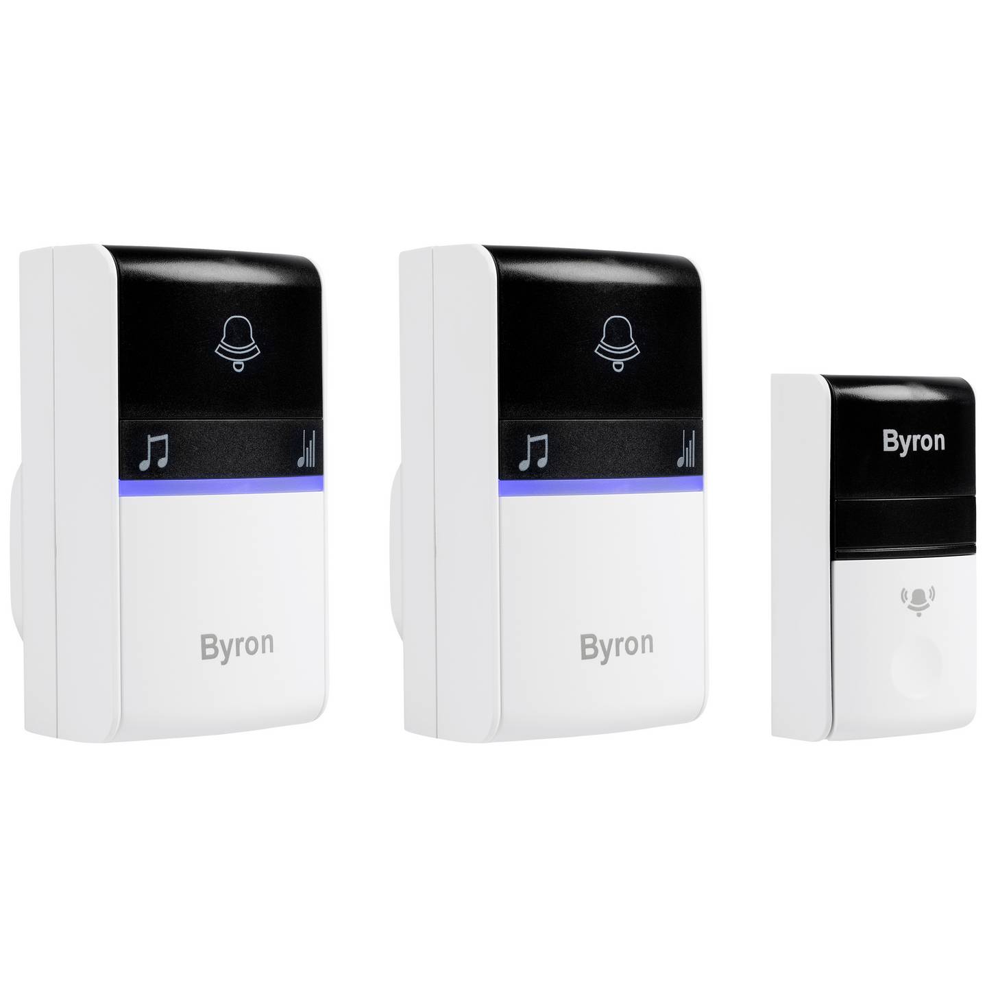 Byron Funkklingel Komplett-Set DBY-23415 100m Reichweite 16 Melodien grau 80dB - 8711658446707