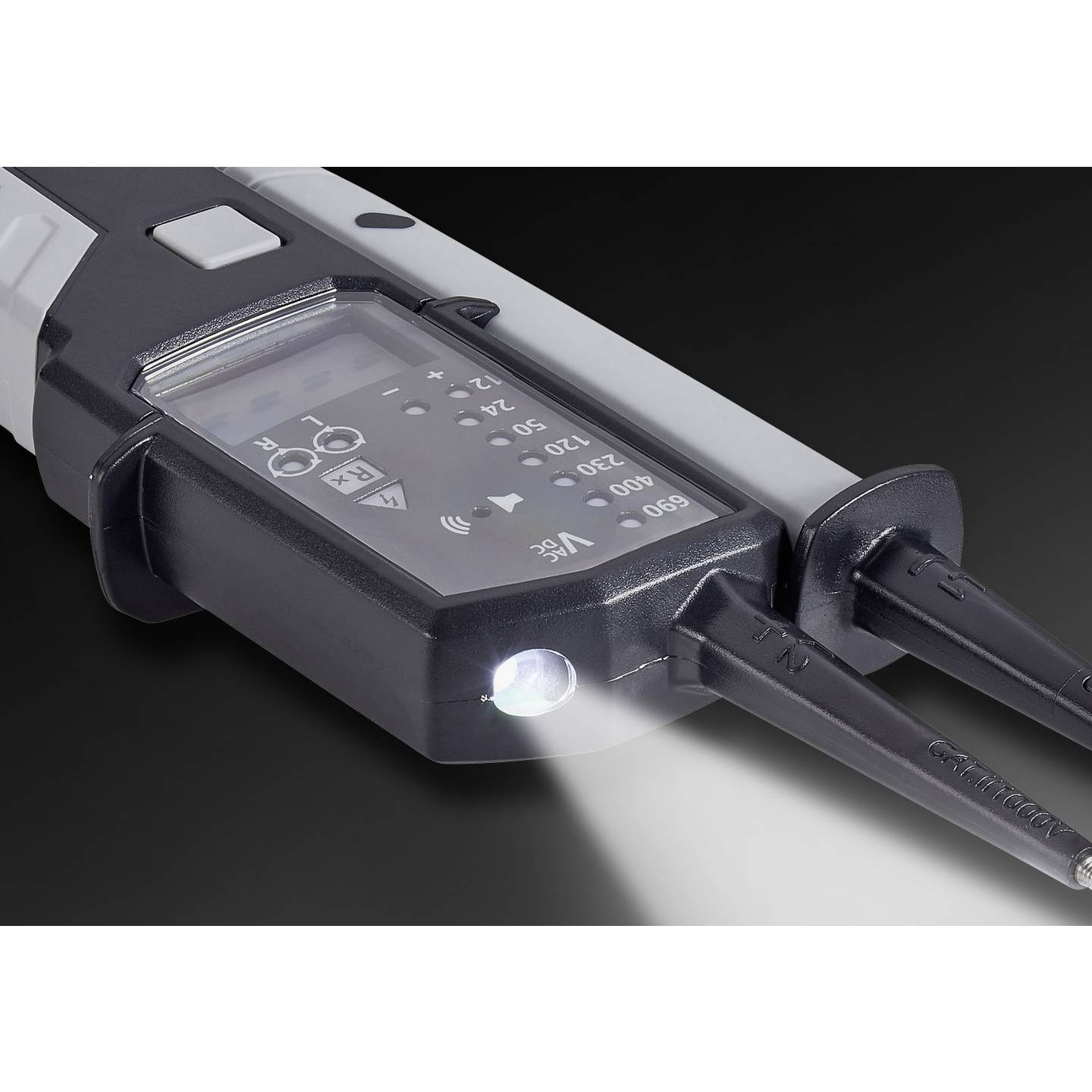 Voltcraft Spannungsprüfer VC-55 LCD Akustik CAT III 1000 V CAT IV 600 V IP64 - 4016138895025