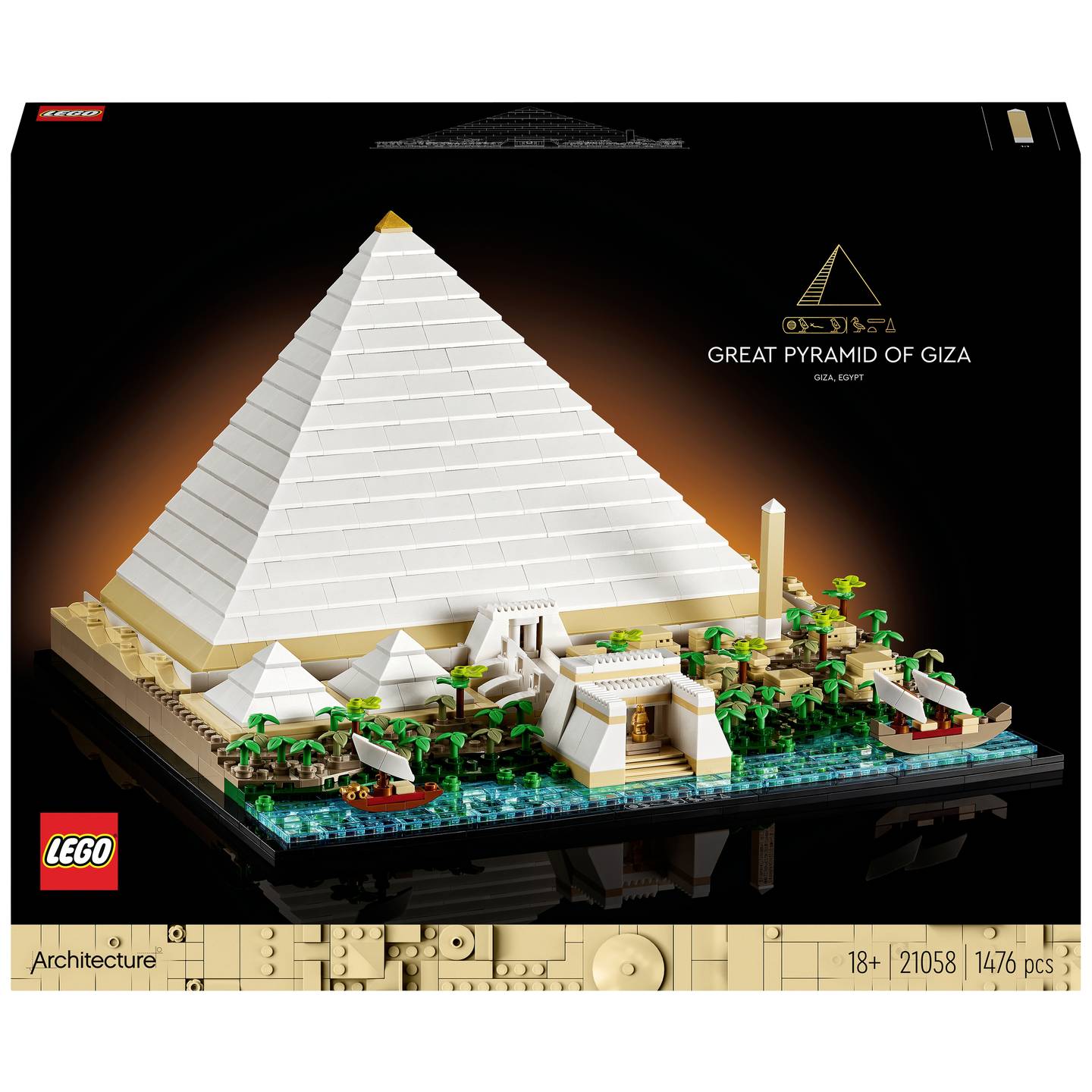LEGO Architecture Modell 21058 Cheops-Pyramide 1476 Teile Bausatz für Erwachsene - 5702017152349