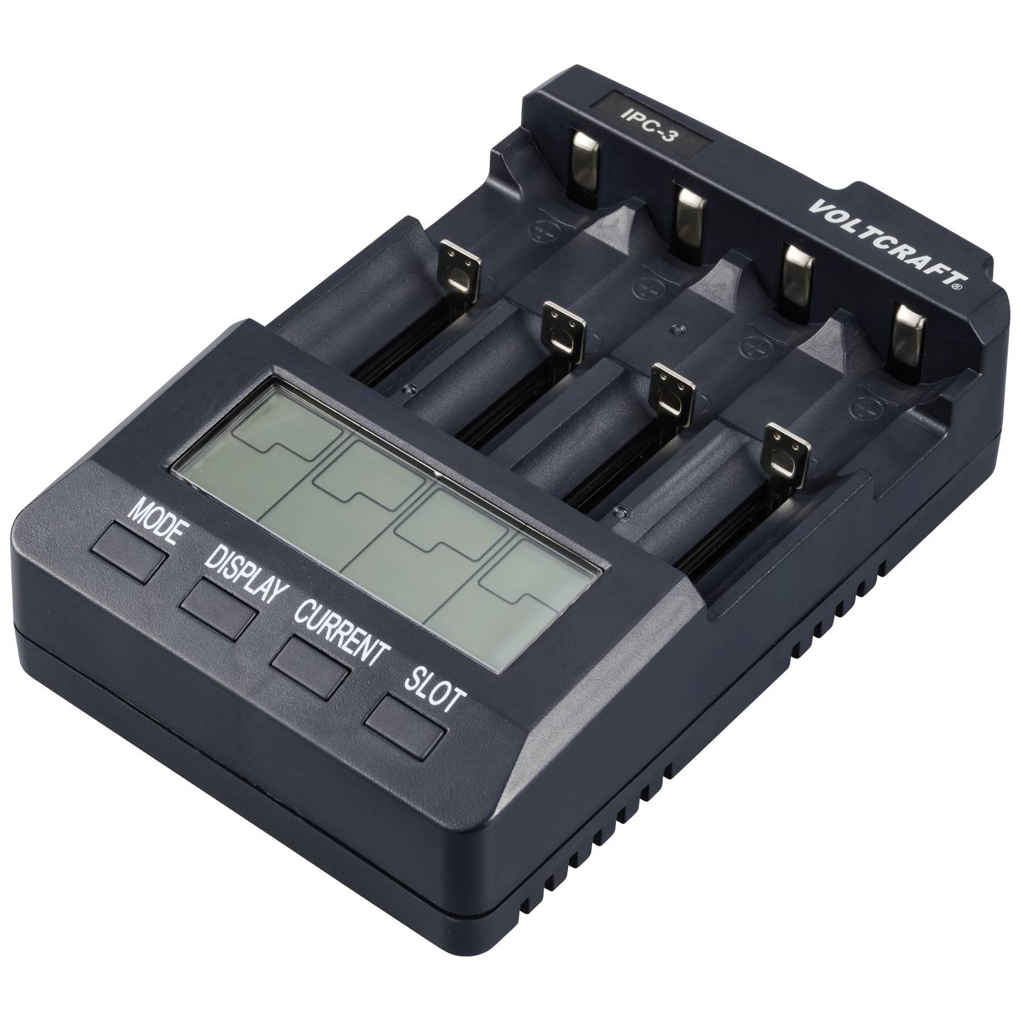 Voltcraft Rundzellen-Ladegerät IPC-3 LiIon NiCd NiMH 4-fach Ladegerät 1000mA - 4016139046709