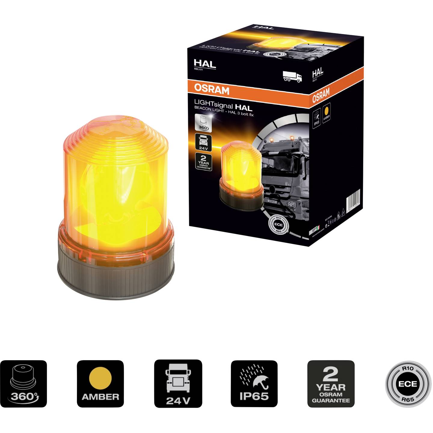 Osram Automotive Rundumleuchte Light Signal Halogen RBL101 24V Schraubmontage - 4062172192828