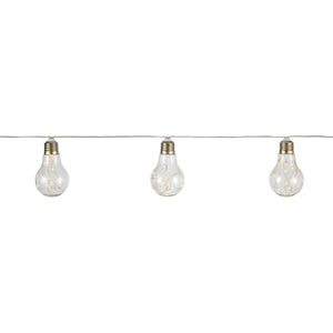 B-Ware LED Solar Lichterkette 480cm Gartenleuchte Dekolicht 15 Lichter wasserdicht klar