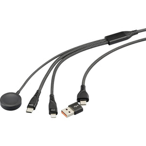 B-Ware Renkforce USB-Ladekabel USB 2.0 USB-A USB-C Apple Lightning 1,20m schwarz