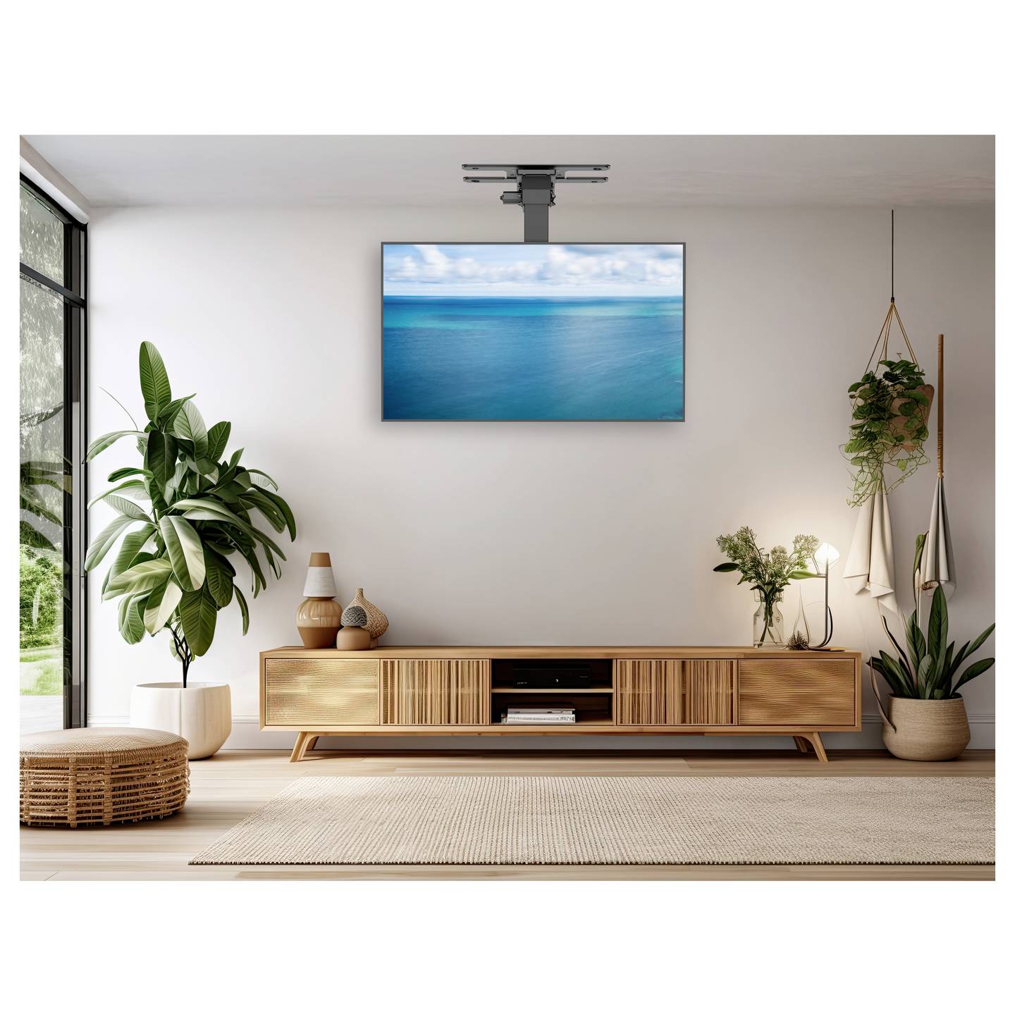 SpeaKa Professional TV-Deckenhalterung schwenkbar elektrisch 43-86 Zoll Ständer - 4064161497143
