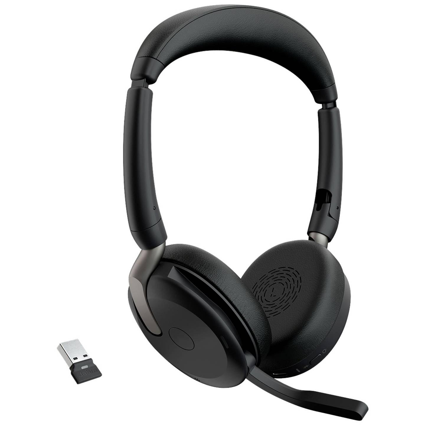 Jabra On Ear Headset Evolve2 65 Flex Bluetooth Stereo Schwarz Noise Cancelling - 5706991029093