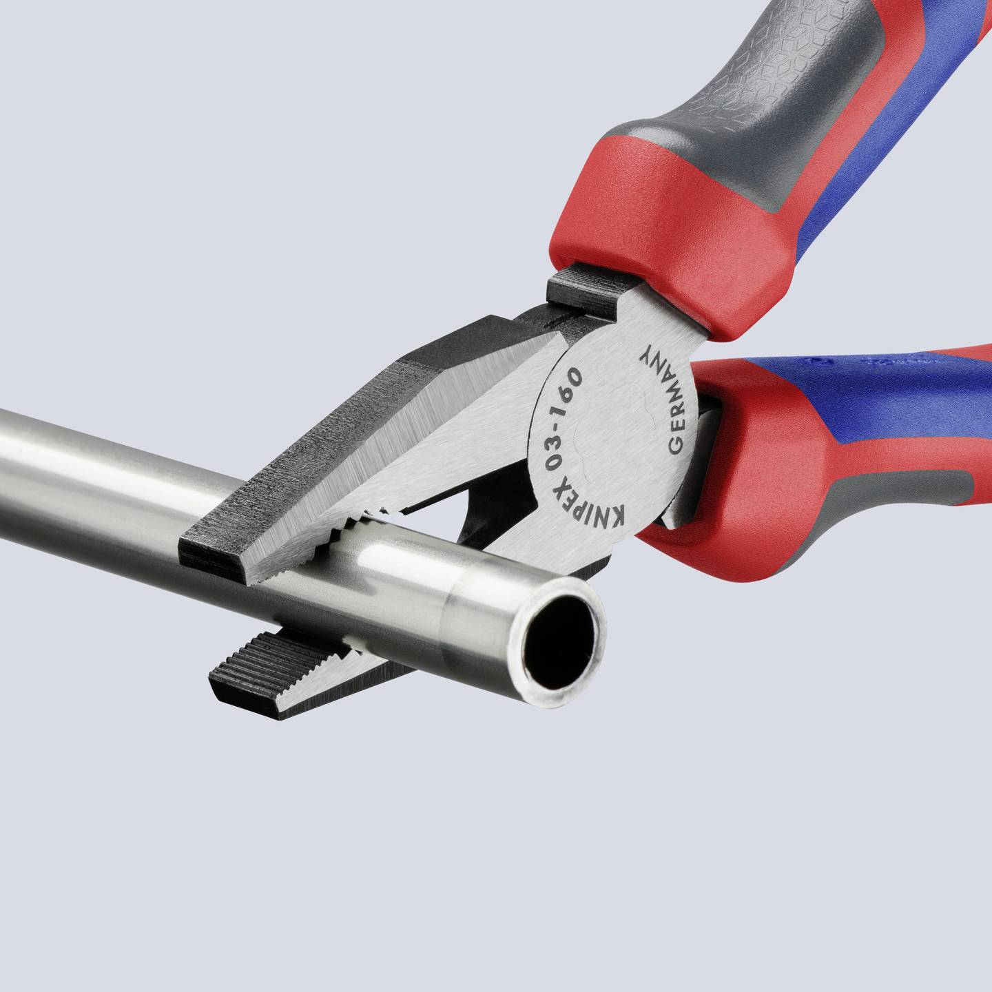 KNIPEX Kombizange Flachrundzange Werkstatt Werkzeugstahl Comfortgriff 160 mm - 4003773023203