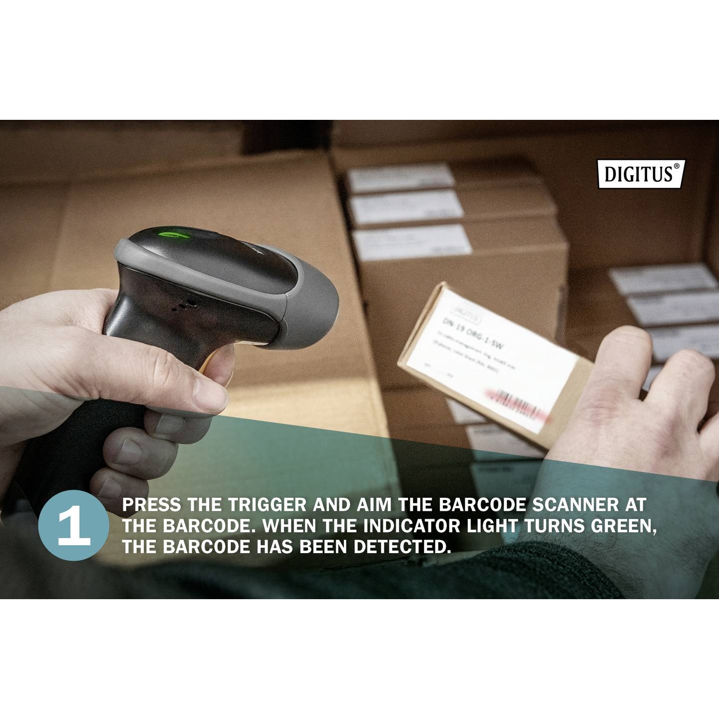 Digitus 2D Barcode-Scanner DA-81002 Hand-Scanner schwarz USB-A 200 Scans pro - 4016032473640