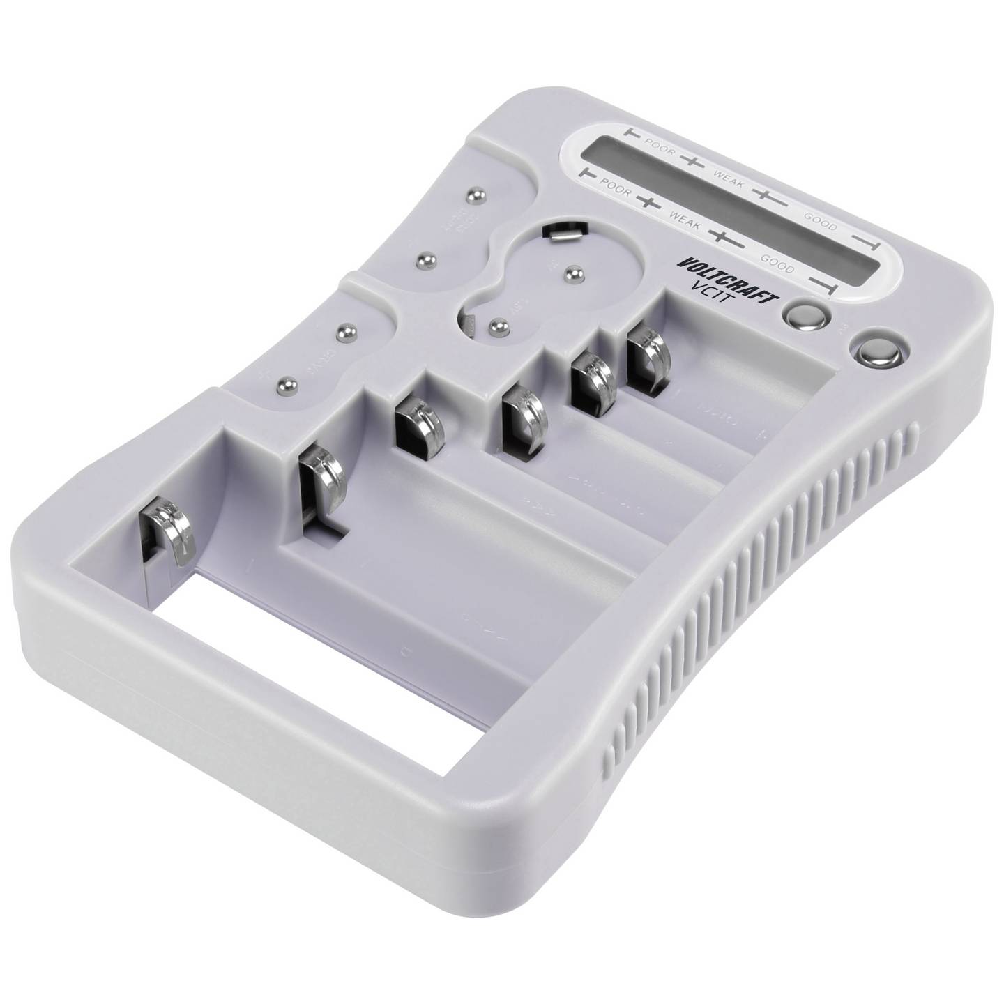 VOLTCRAFT Batterietester VC1T LCD Tester für 1,5 V, 3 V, 6 V, 9 V Batterien - 4064161205359