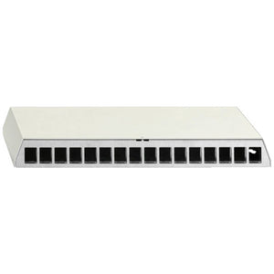 B-Ware Rutenbeck Patch-Panel CAT 6 unbestückt 16 Port LSA RJ45 perlweiß 312x37.3mm