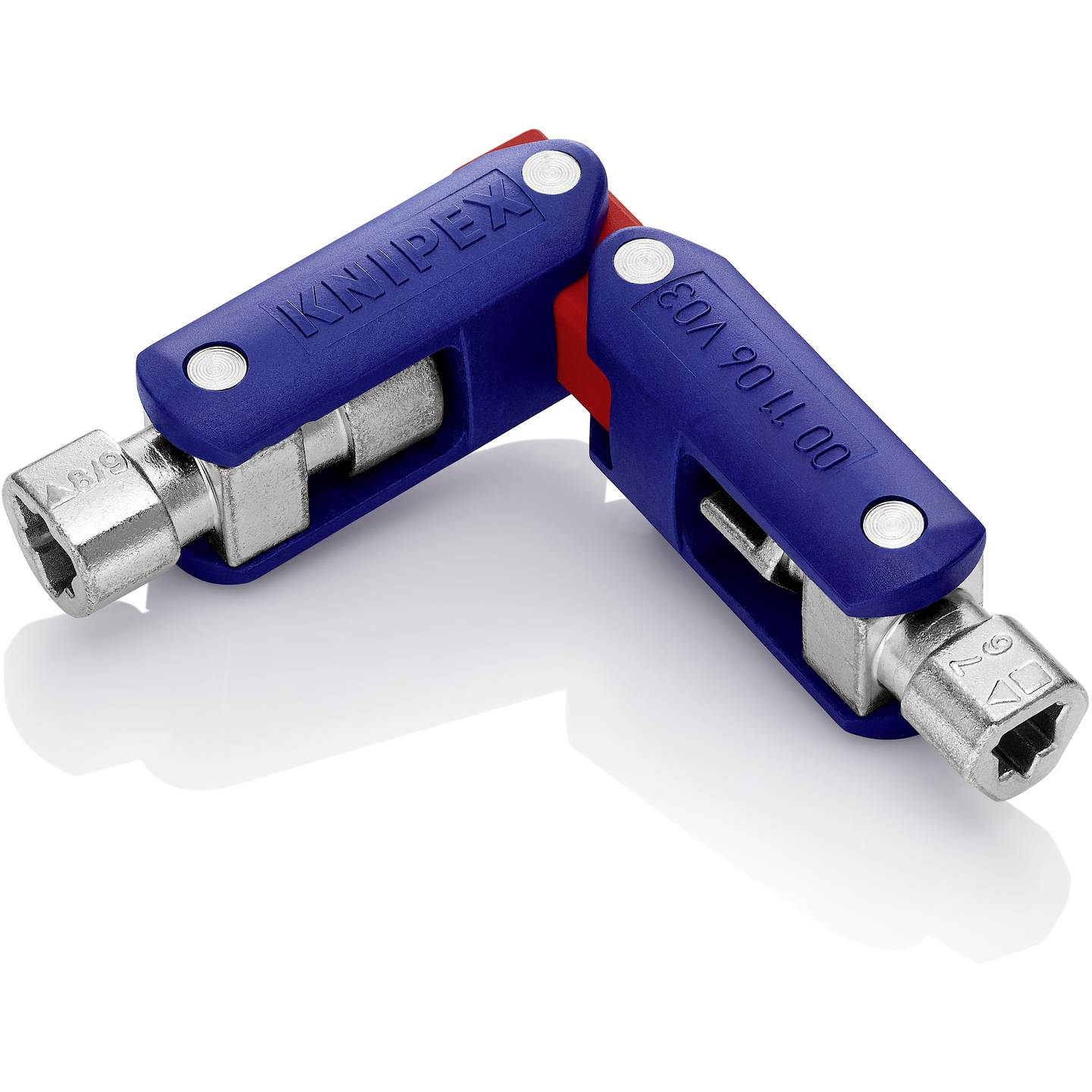 Knipex 00 11 Doppelgelenk-Steuerschrank-Schlüssel 97mm mit magnetischem Bitad... - 4003773083085