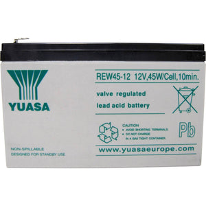 B-Ware Yuasa Bleiakku REW 45 - 12 AGM 12V 8Ah wiederaufladbar Flachstecker 6.35mm