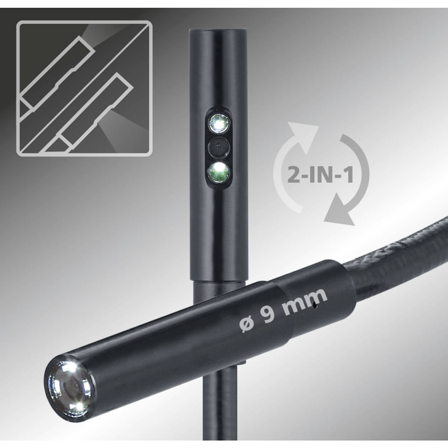 Laserliner Kameraeinheit Kamera DuoView Videoflex G3 G4 Endoskop Sonde LED - 4021563707447