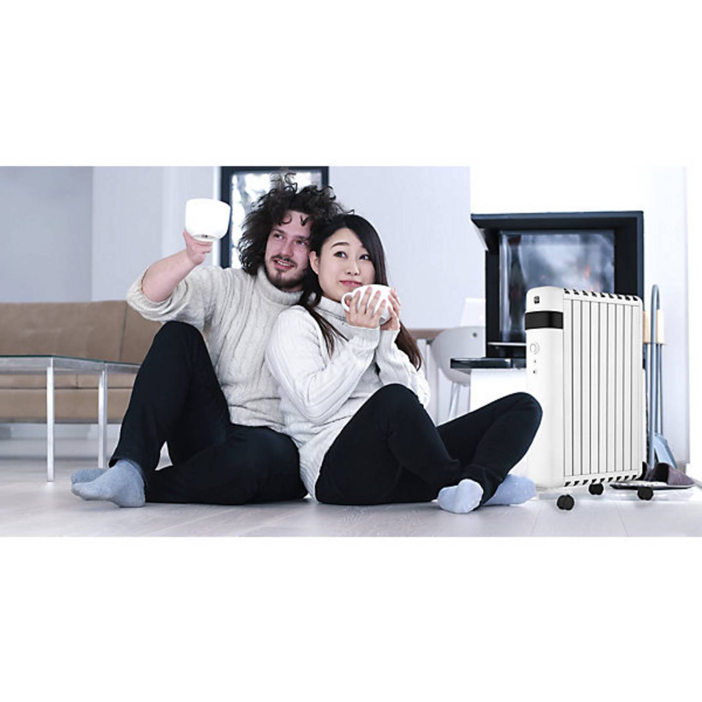 Ölfreier Radiator 2000W Heizgerät Eco-Radiator Überhitzungsschutz weiß 245x440mm - 9005151001839