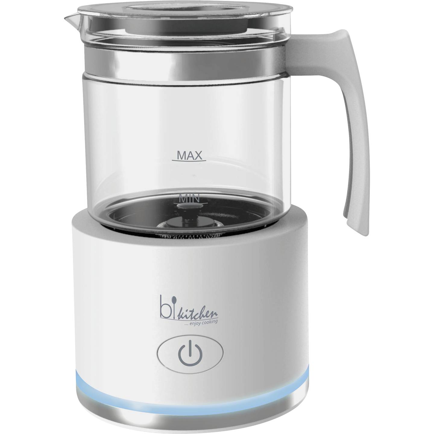 BiKitchen Milchaufschäumer 250ml 600W Weiß für cremigen Kaffee 454003 - 9004489540034