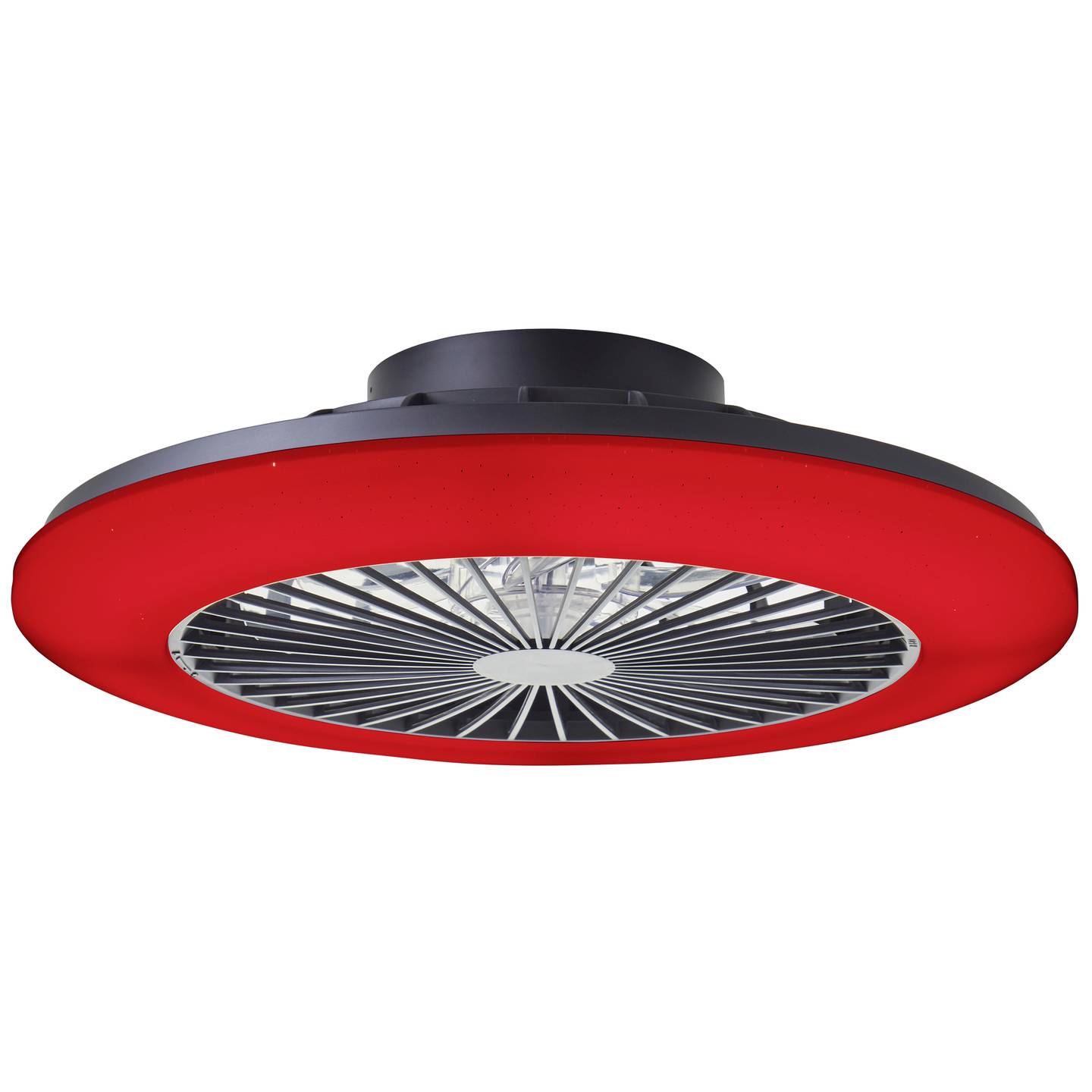 Brilliant Salerno LED Deckenleuchte 49cm mit Ventilator dimmbar Schwarz - 4004353435881